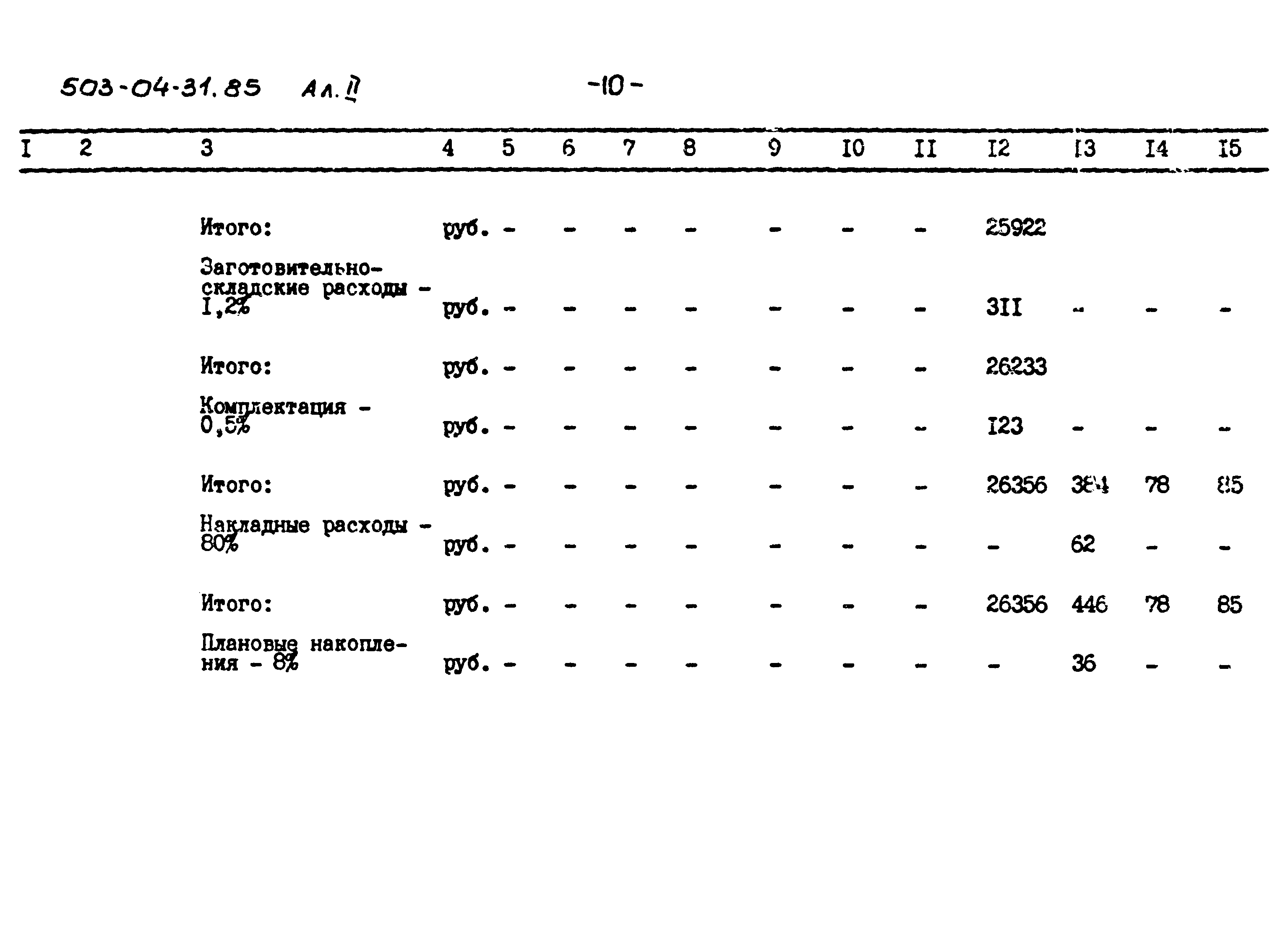 Типовые проектные решения 503-04-31.85