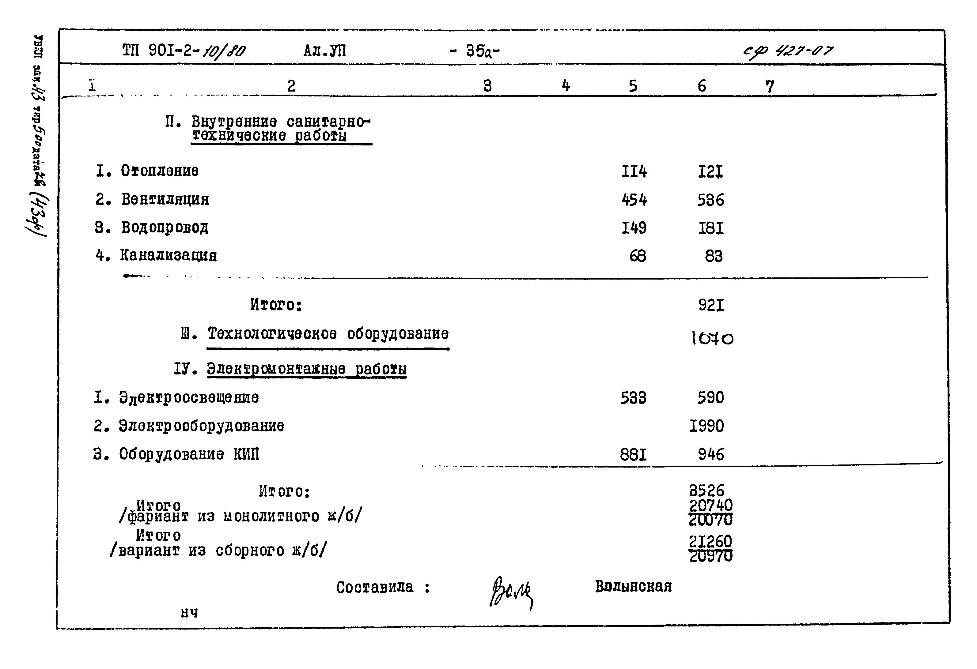 Типовой проект 901-2-10/80