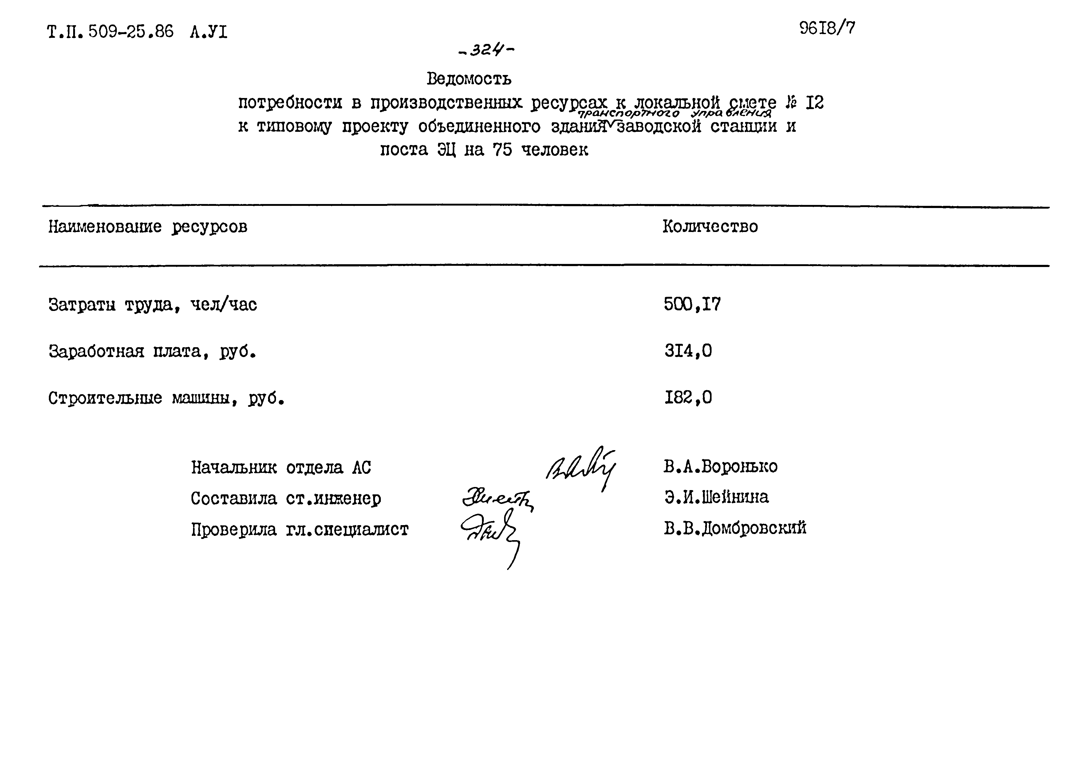 Типовой проект 509-25.86