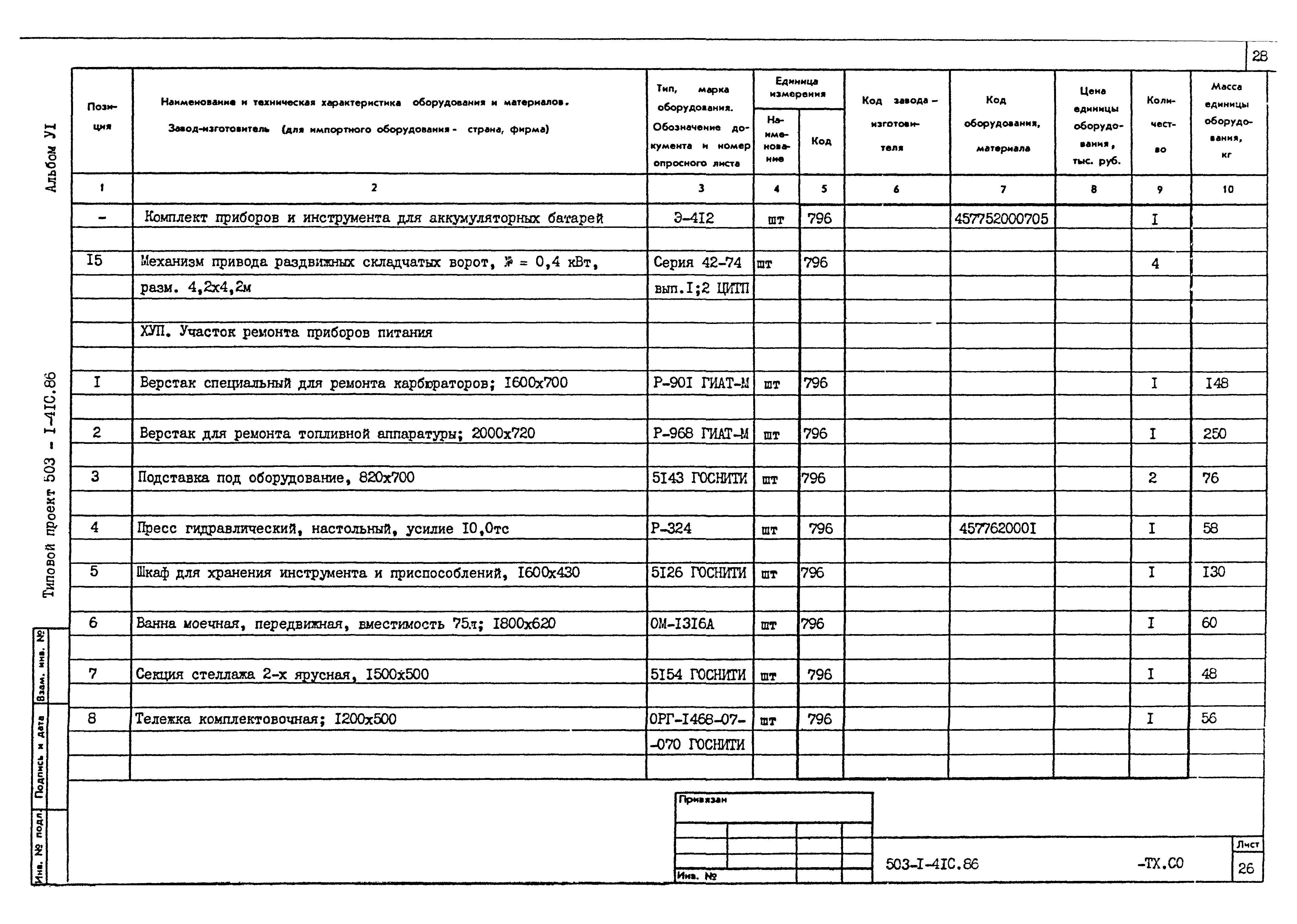 Типовой проект 503-1-41с.86