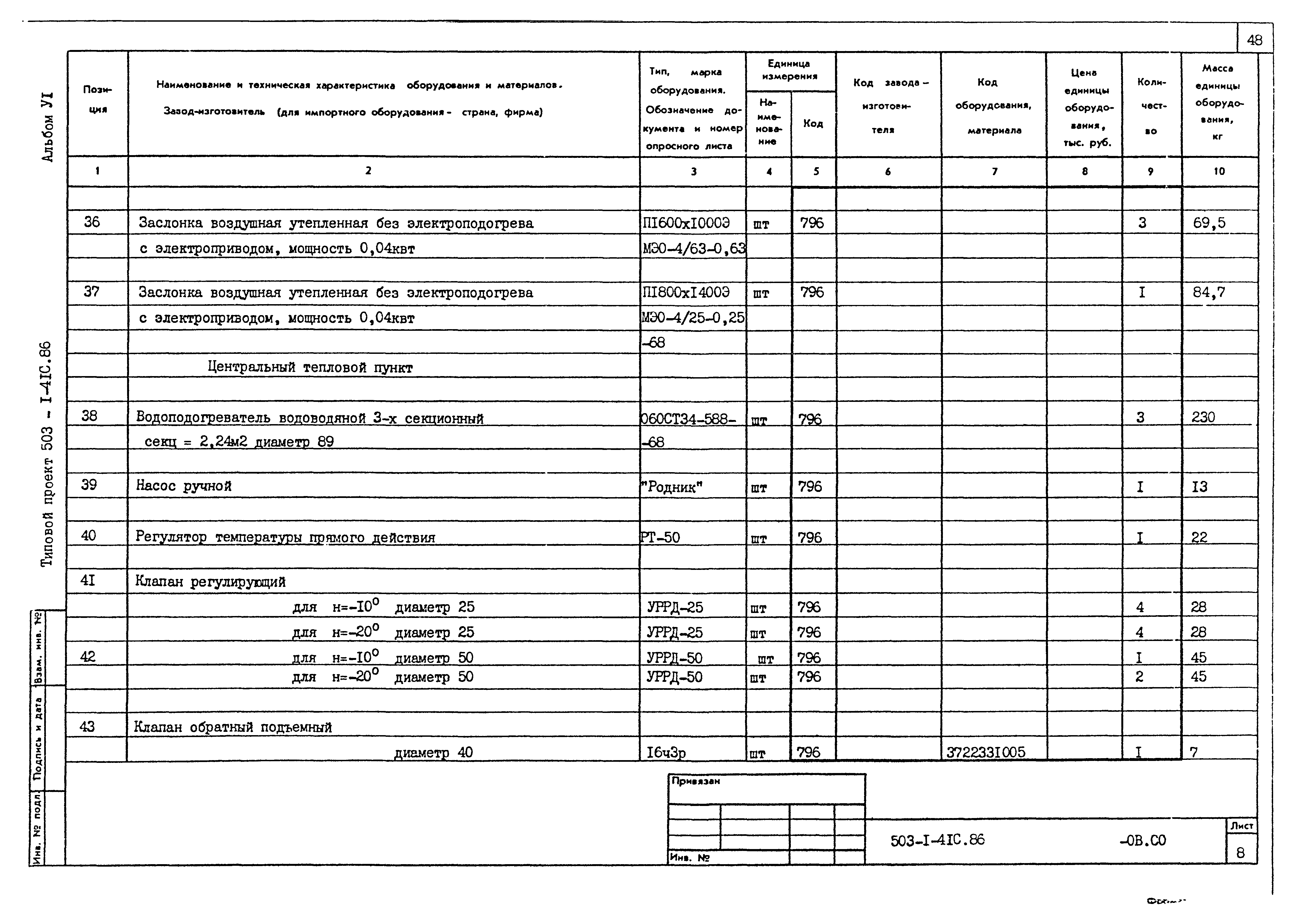 Типовой проект 503-1-41с.86