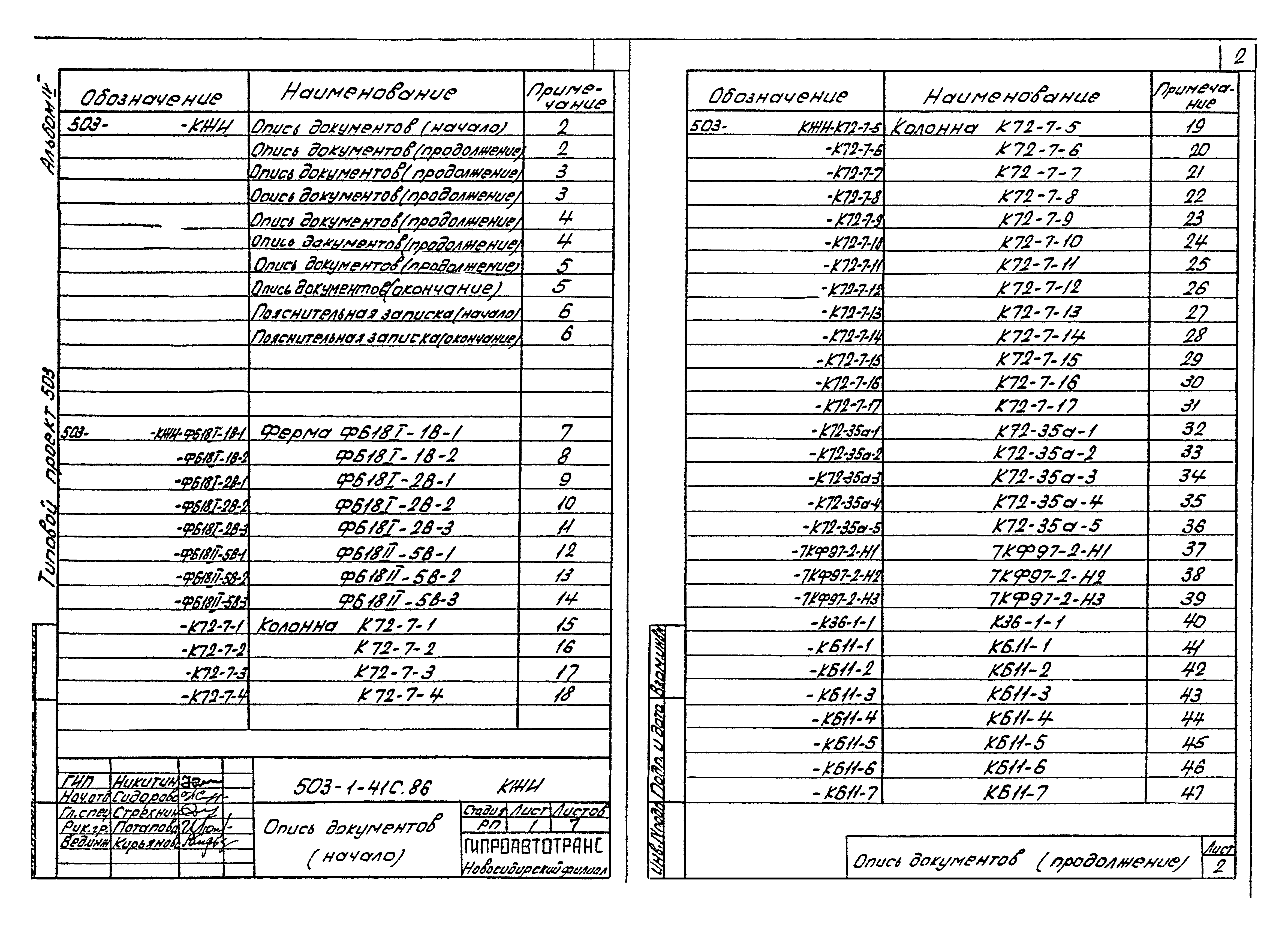 Типовой проект 503-1-41с.86