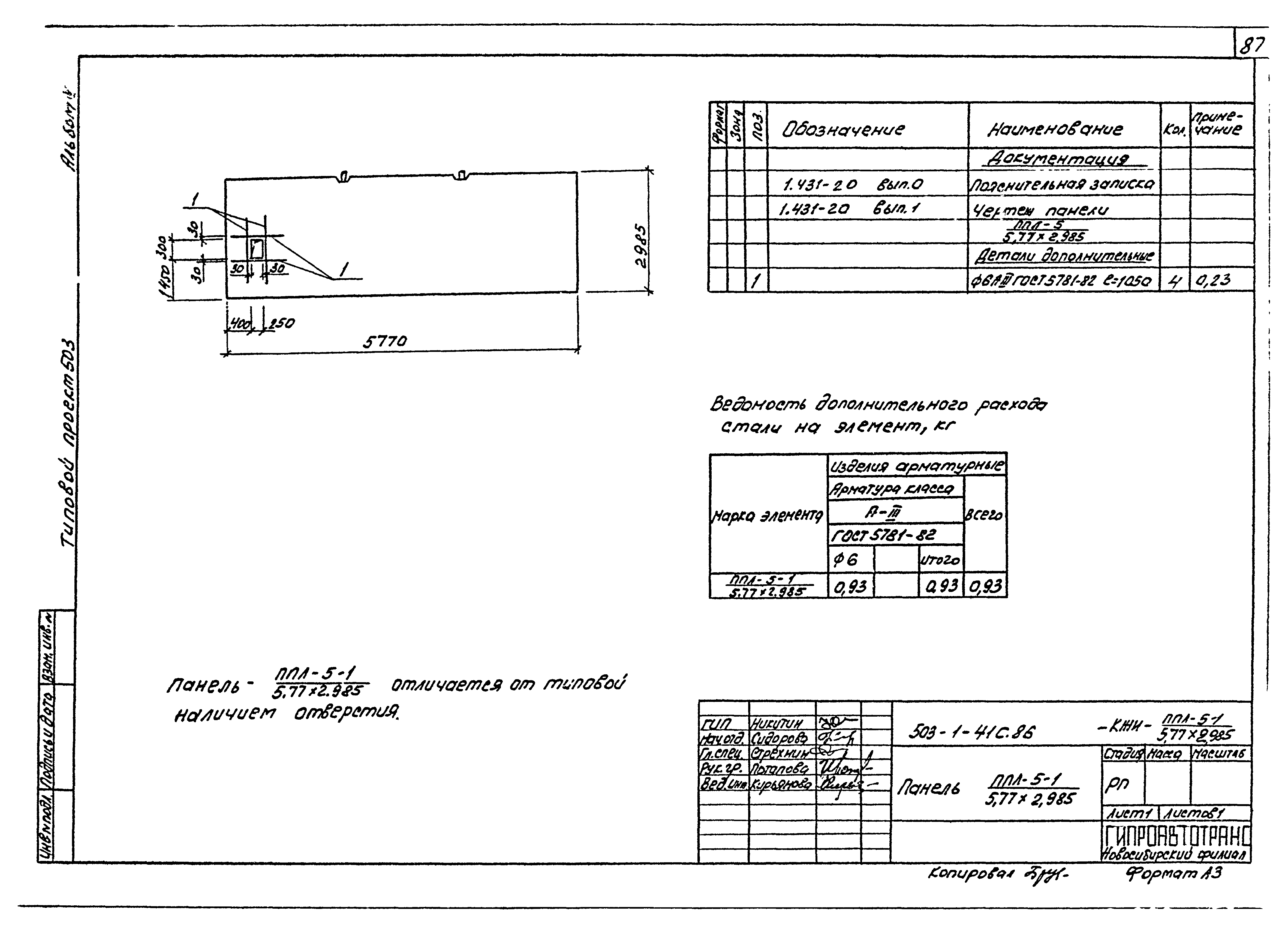 Типовой проект 503-1-41с.86