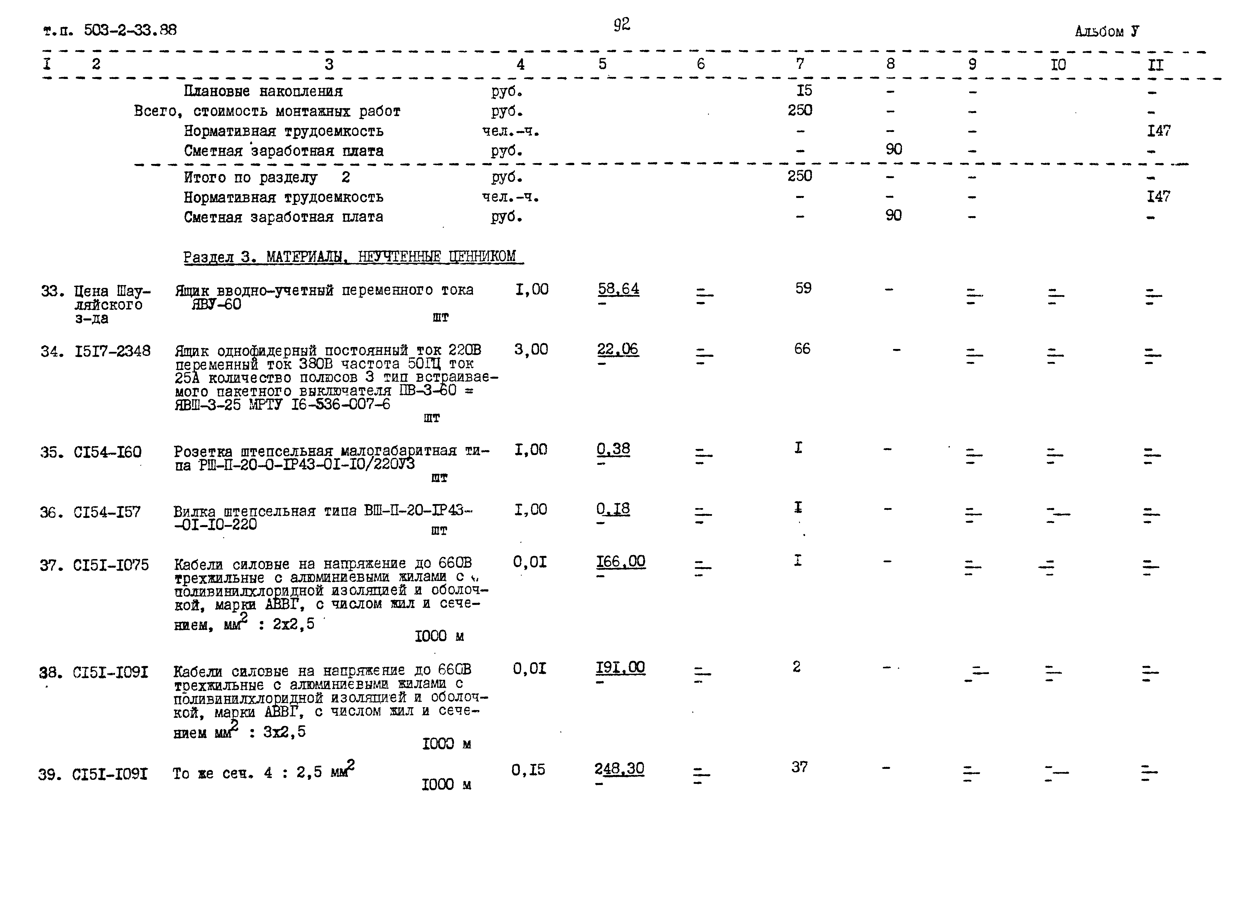 Типовой проект 503-2-33.88