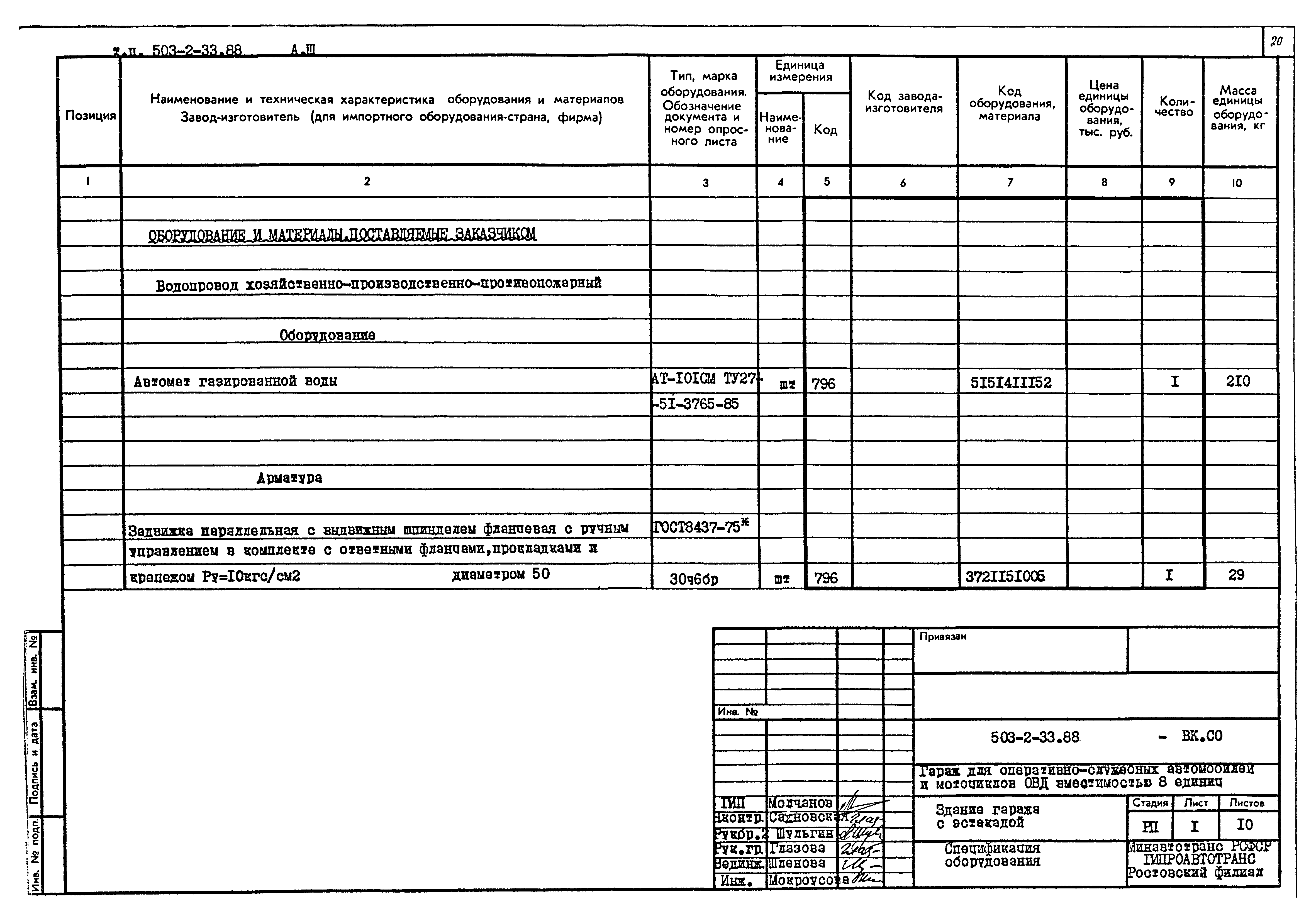 Типовой проект 503-2-33.88