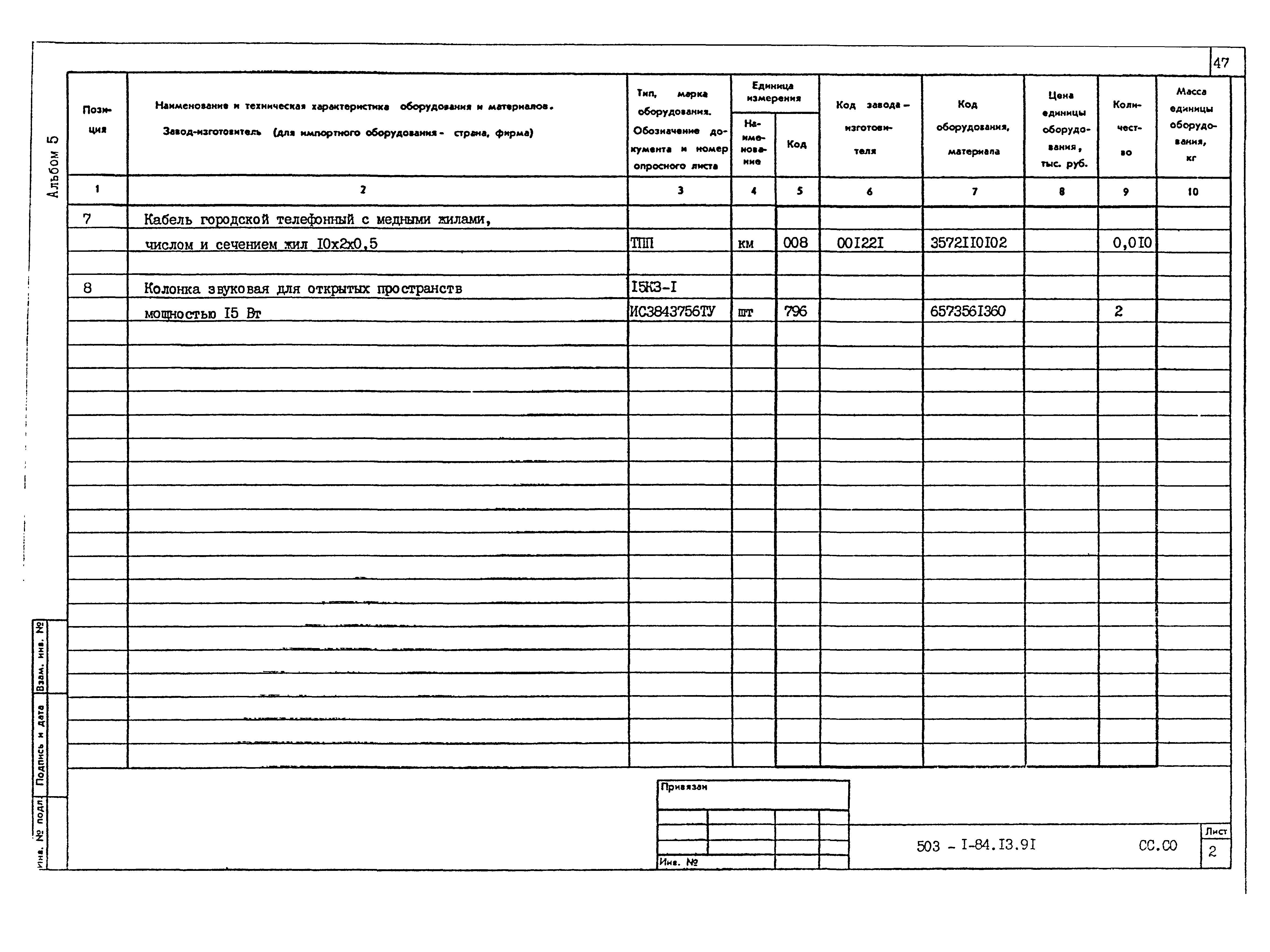 Типовой проект 503-1-84.13.91