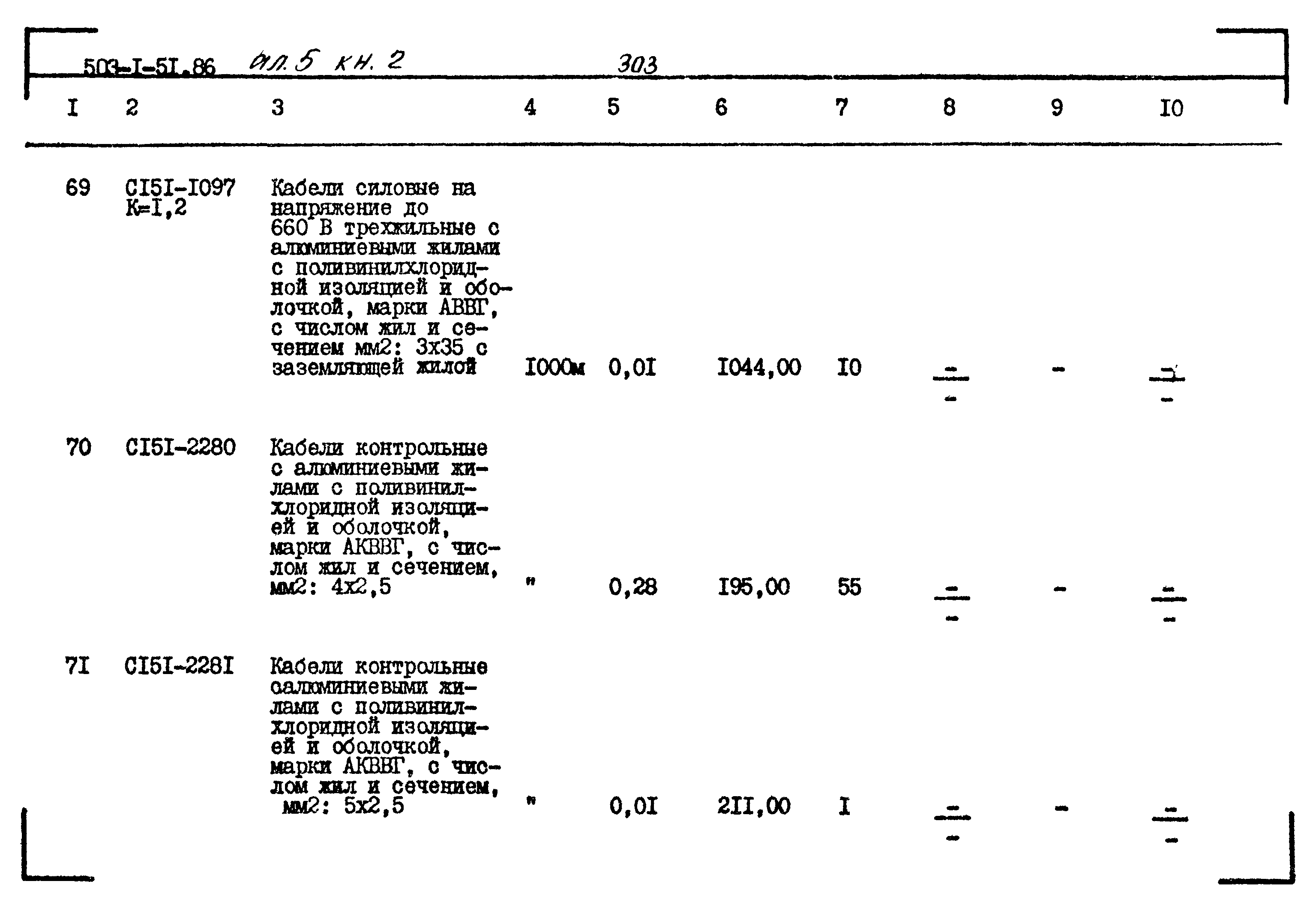 Типовой проект 503-1-51.86