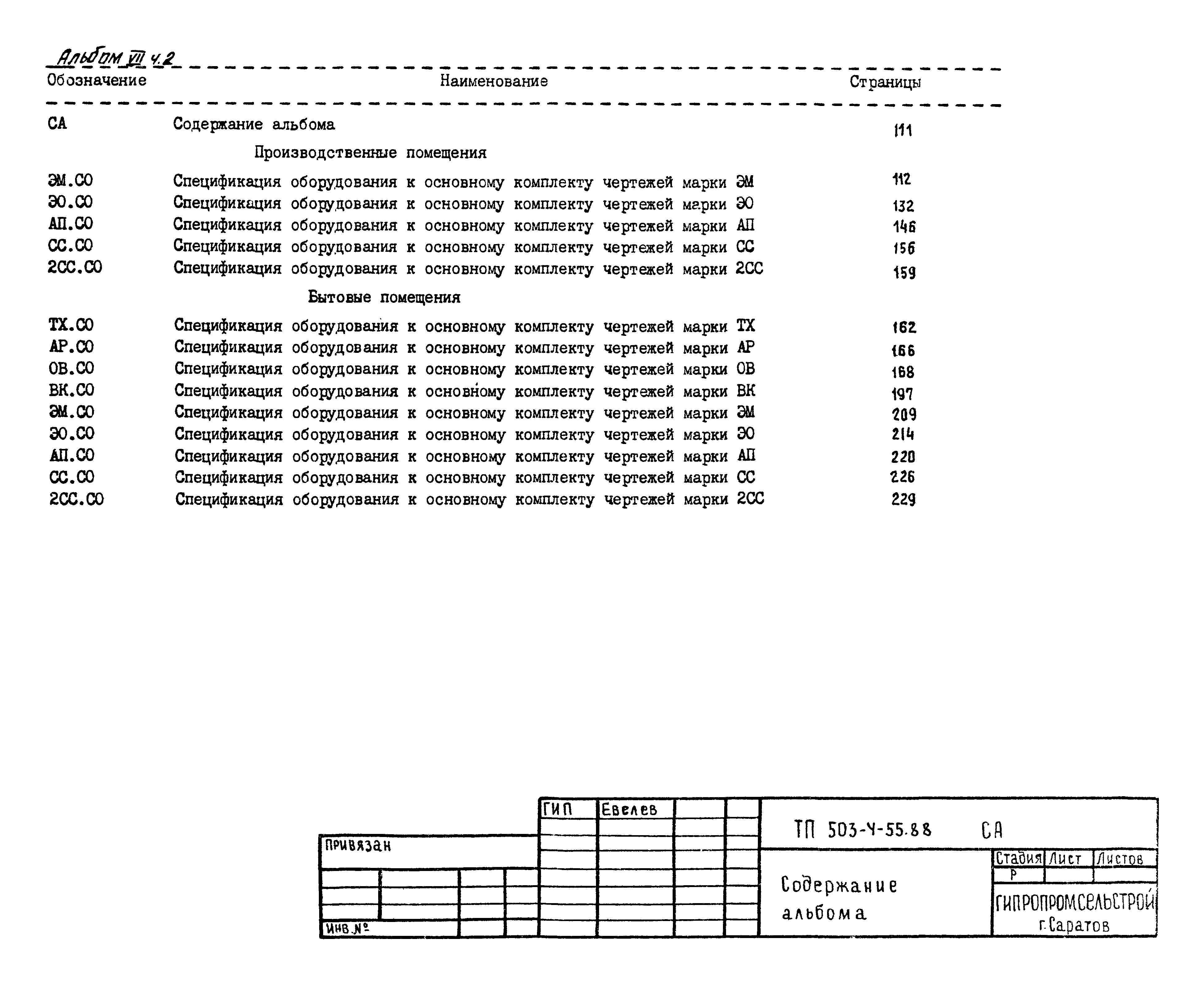 Типовой проект 503-4-55.88