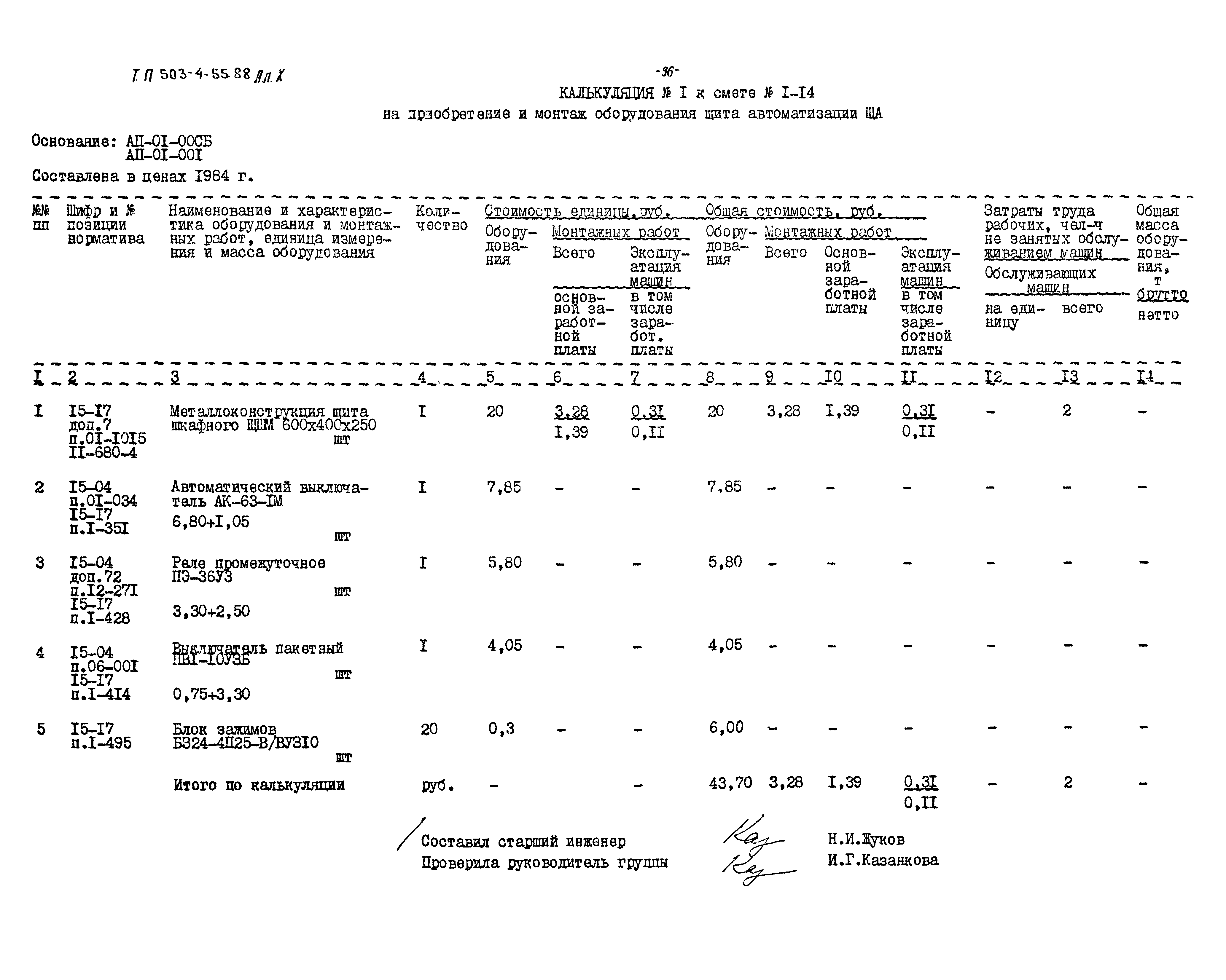 Типовой проект 503-4-55.88