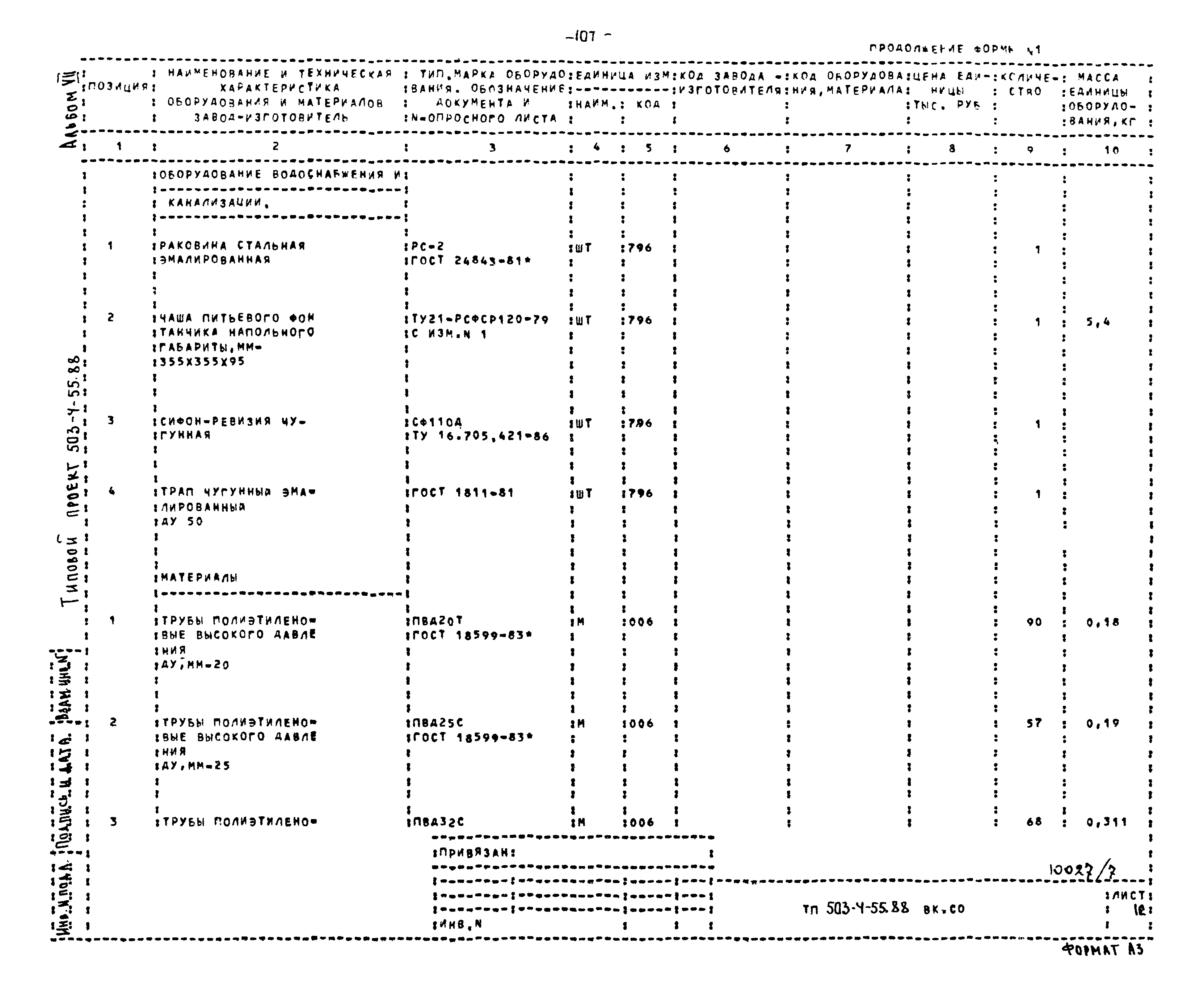 Типовой проект 503-4-55.88