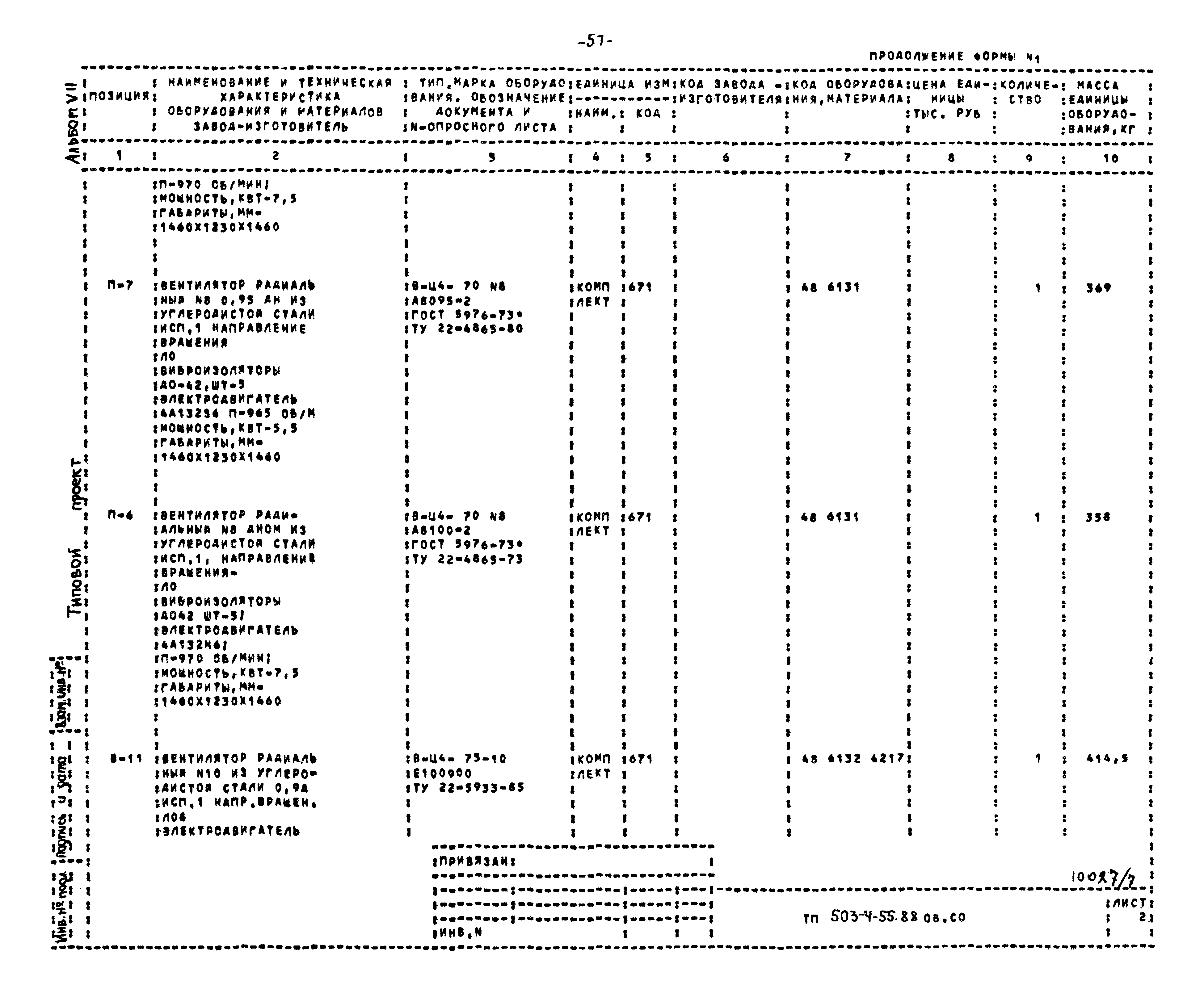 Типовой проект 503-4-55.88