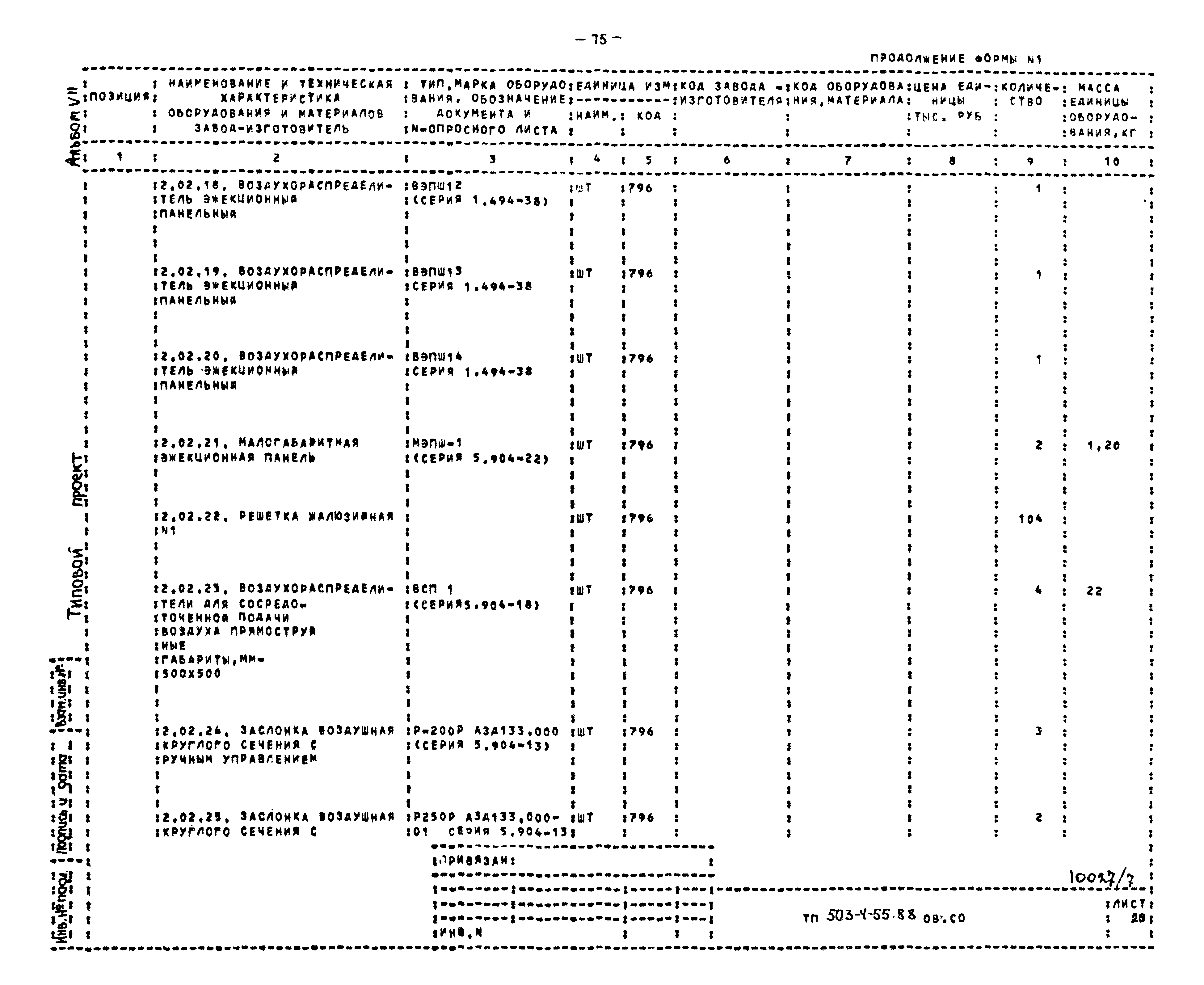 Типовой проект 503-4-55.88