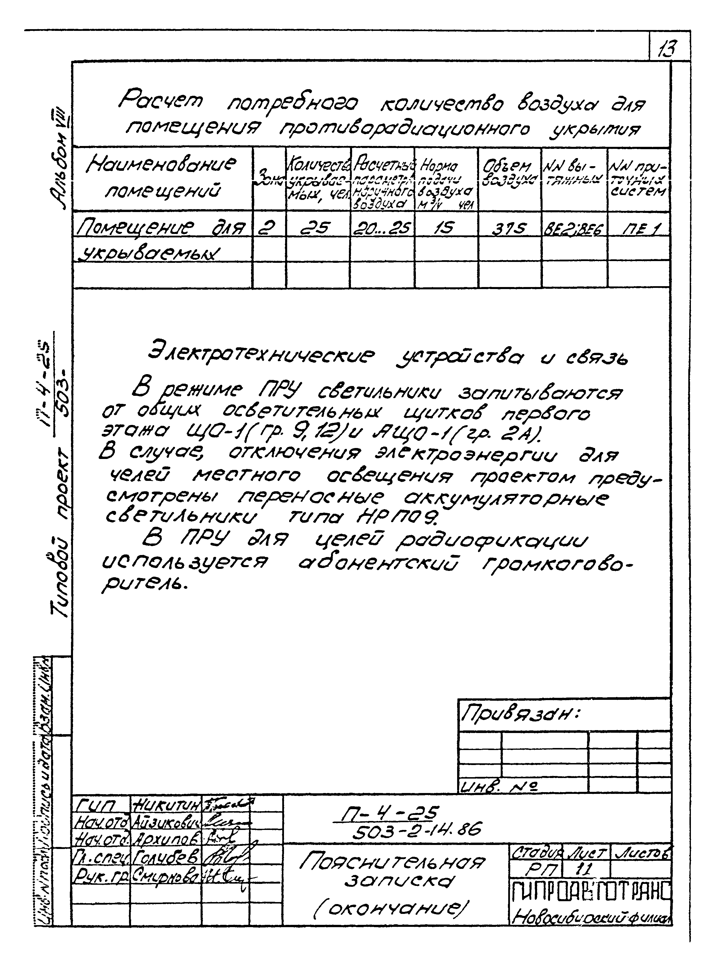 Типовой проект 503-2-14.86