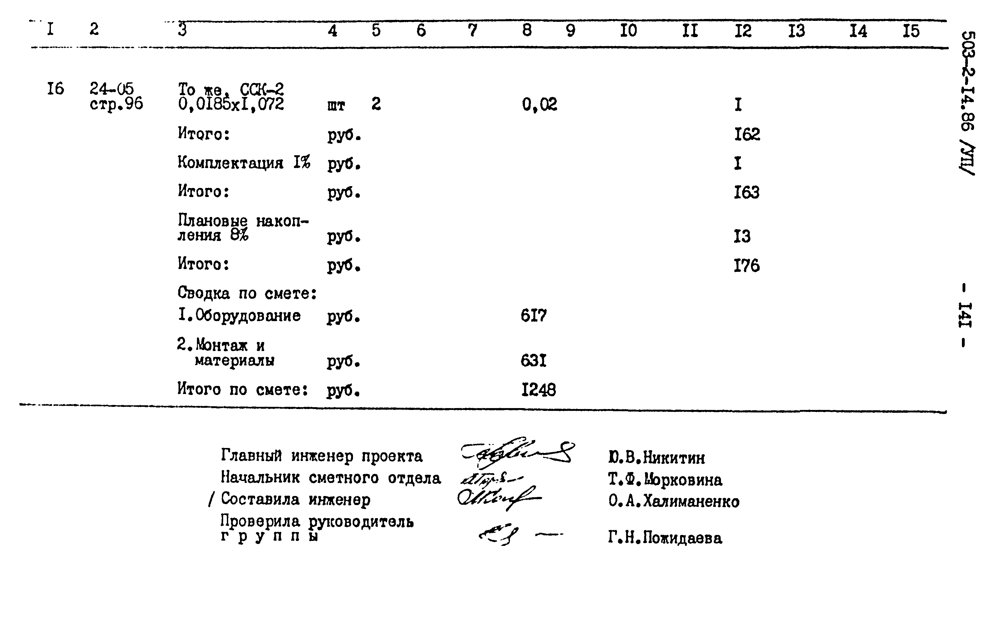 Типовой проект 503-2-14.86