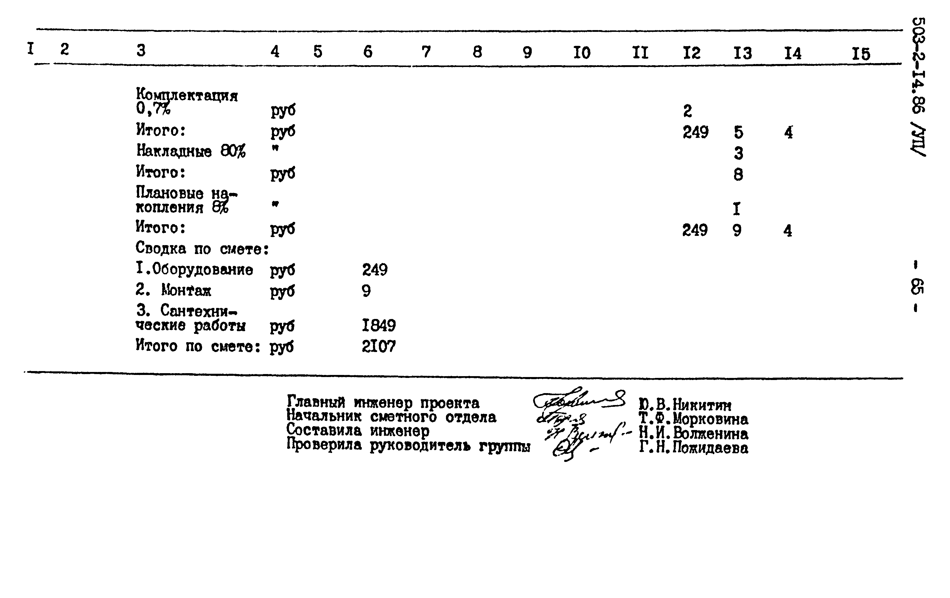 Типовой проект 503-2-14.86