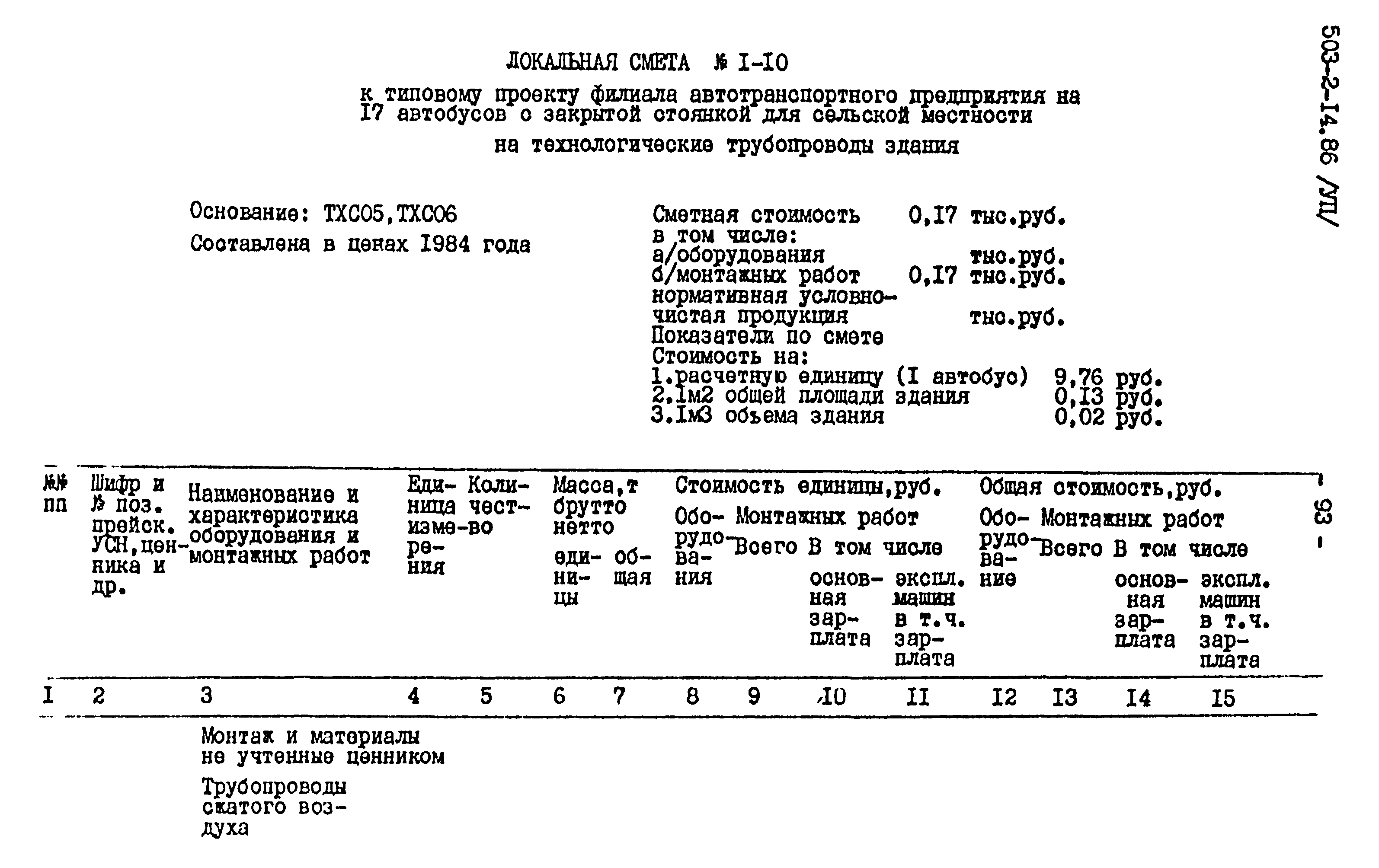 Типовой проект 503-2-14.86