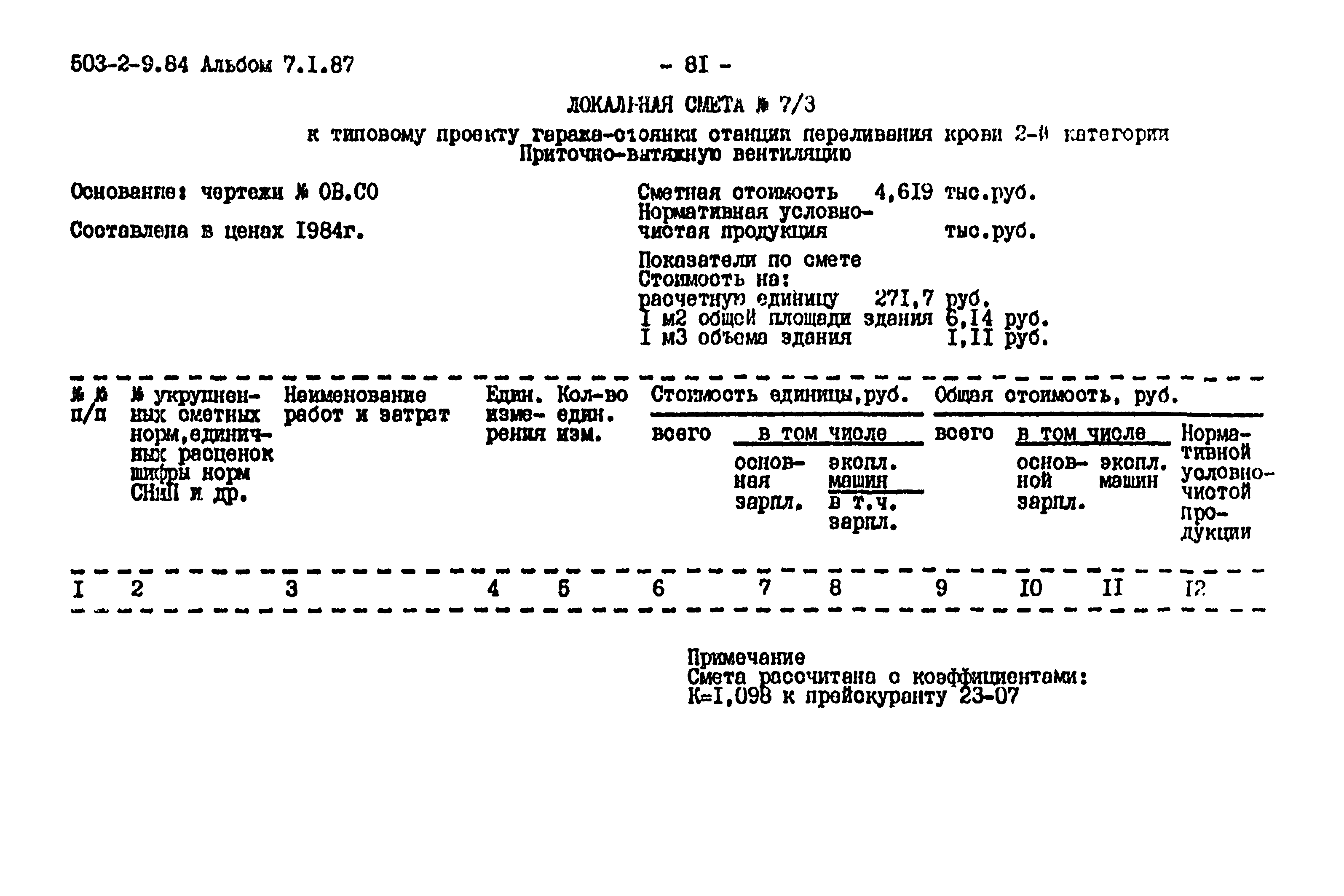 Типовой проект 503-2-9.84