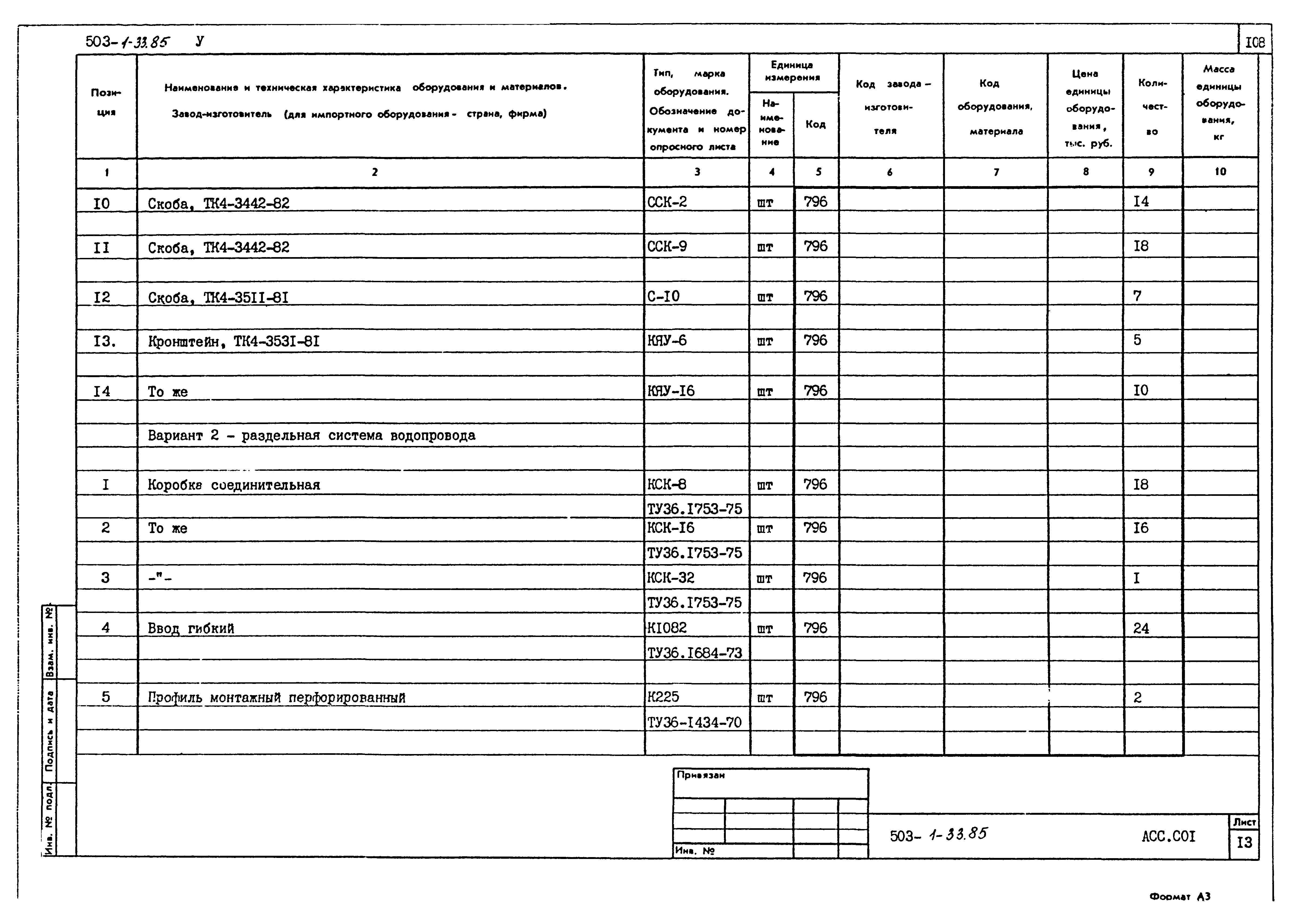 Типовой проект 503-1-33.85