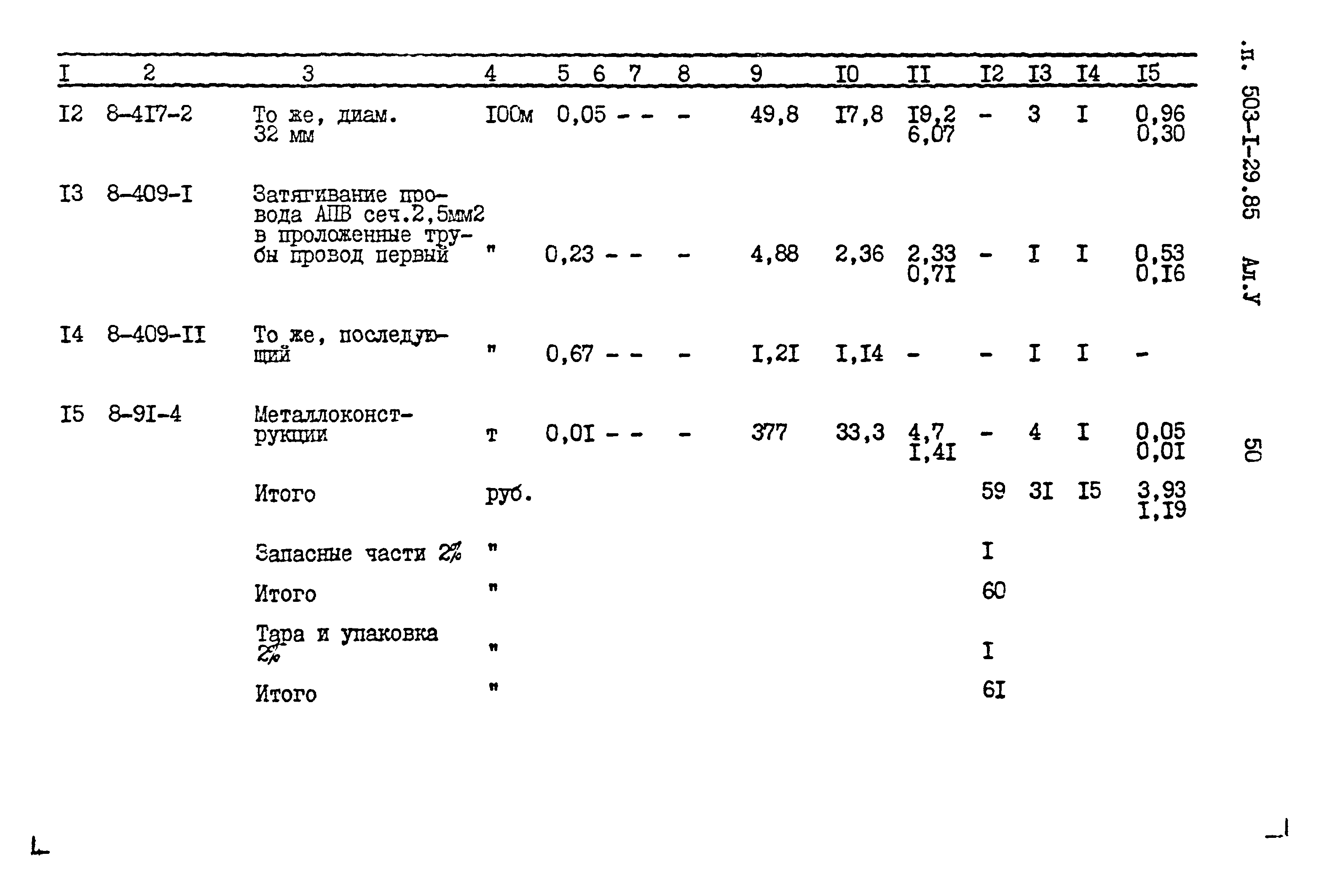 Типовой проект 503-1-29.85