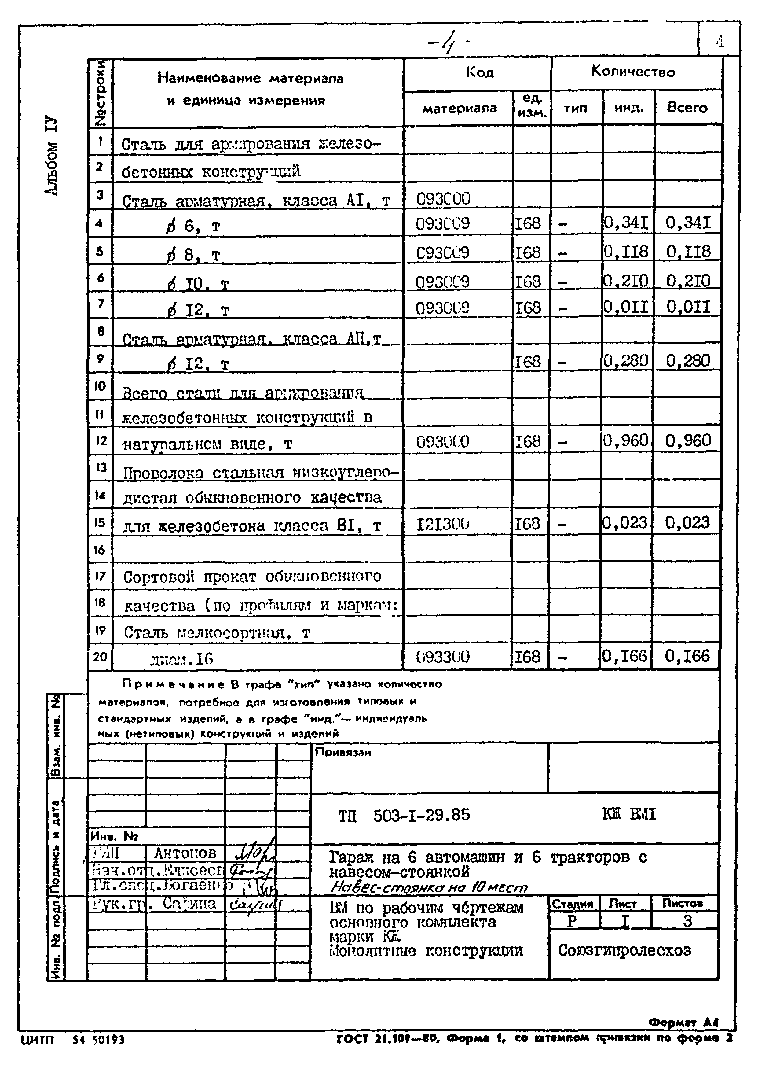 Типовой проект 503-1-29.85