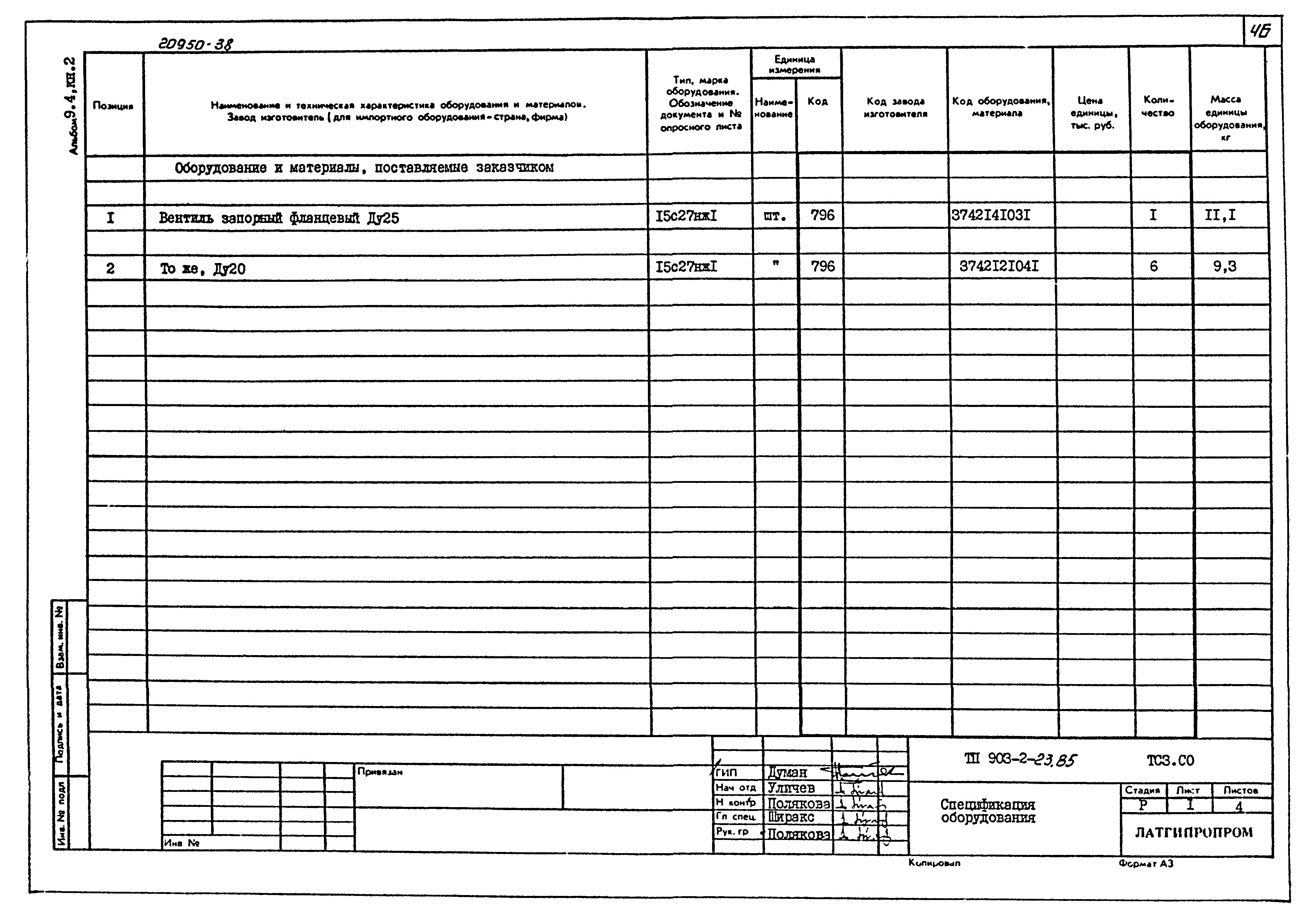 Типовой проект 903-2-23.85