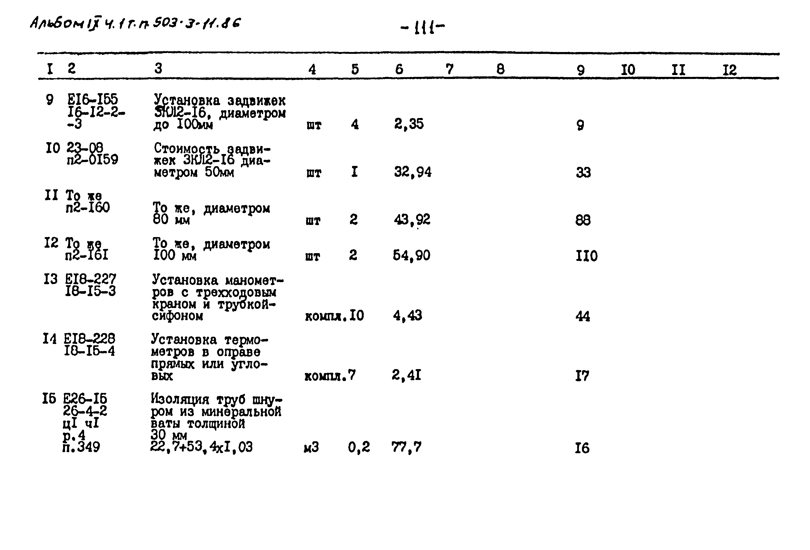 Типовой проект 503-3-11.86