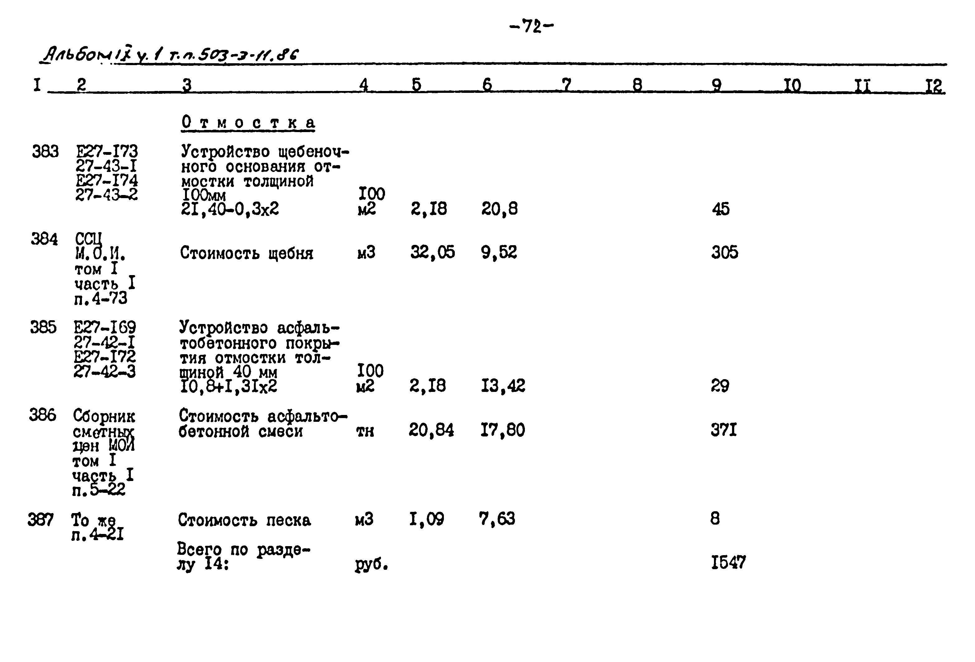 Типовой проект 503-3-11.86