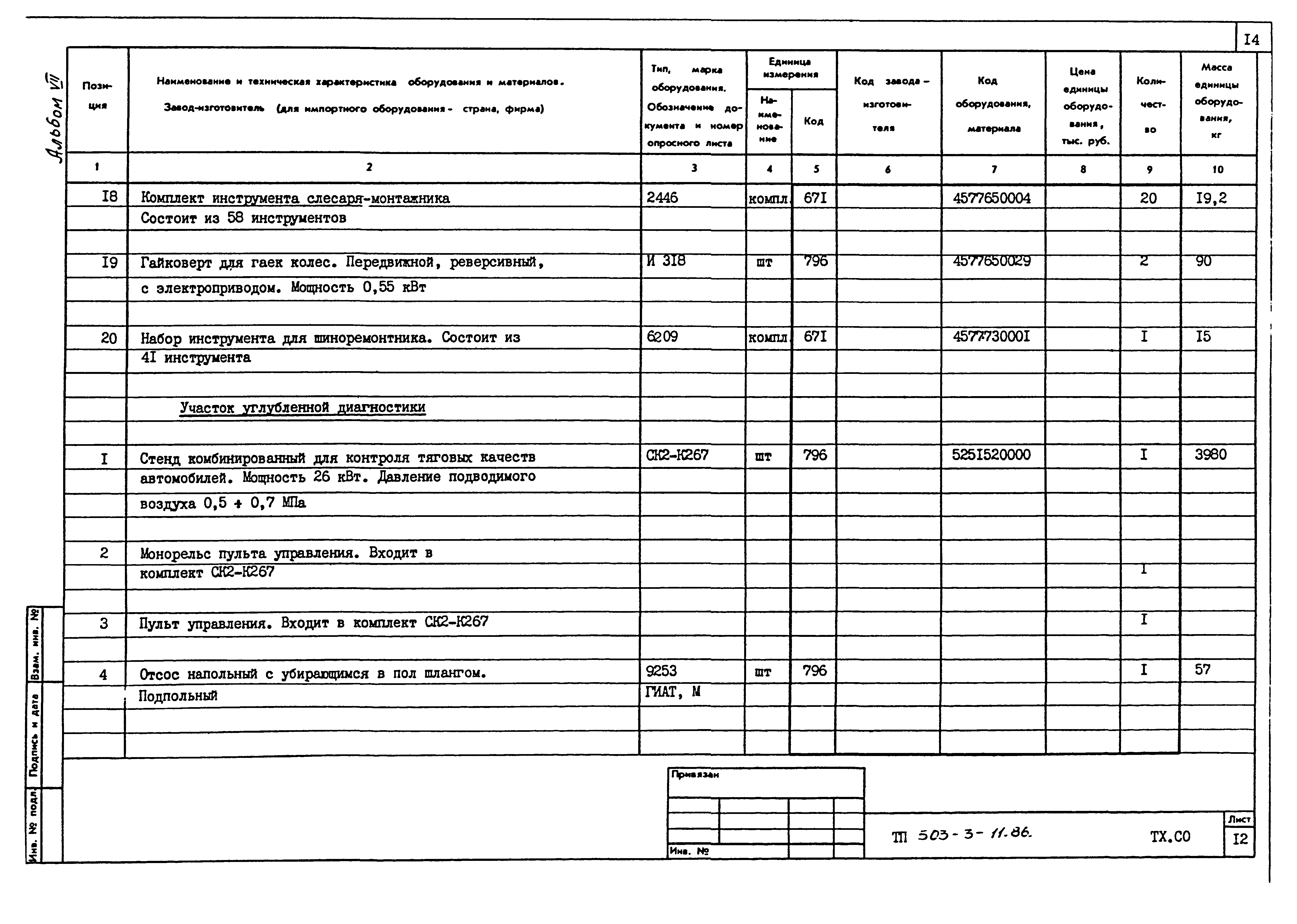 Типовой проект 503-3-11.86