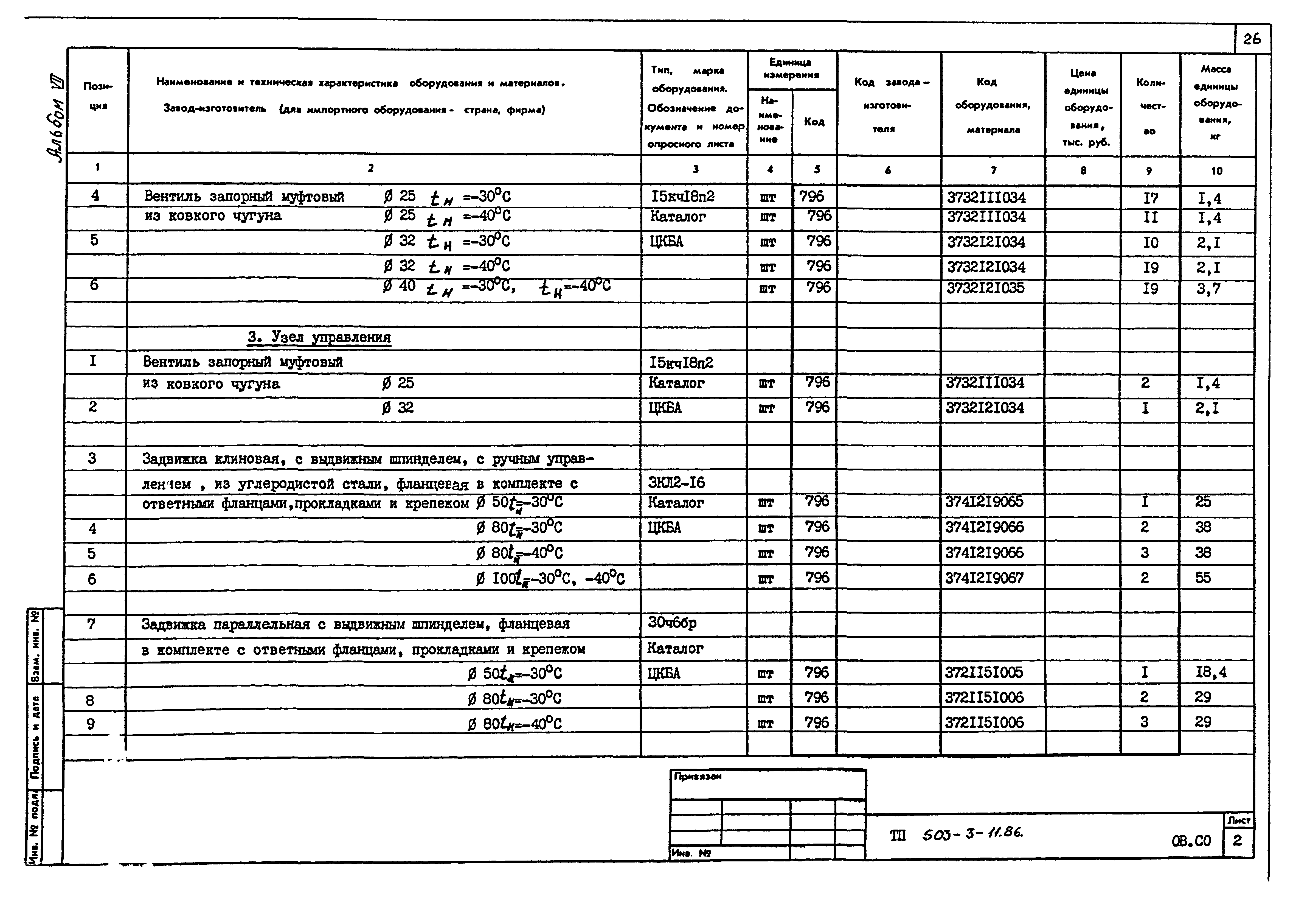 Типовой проект 503-3-11.86