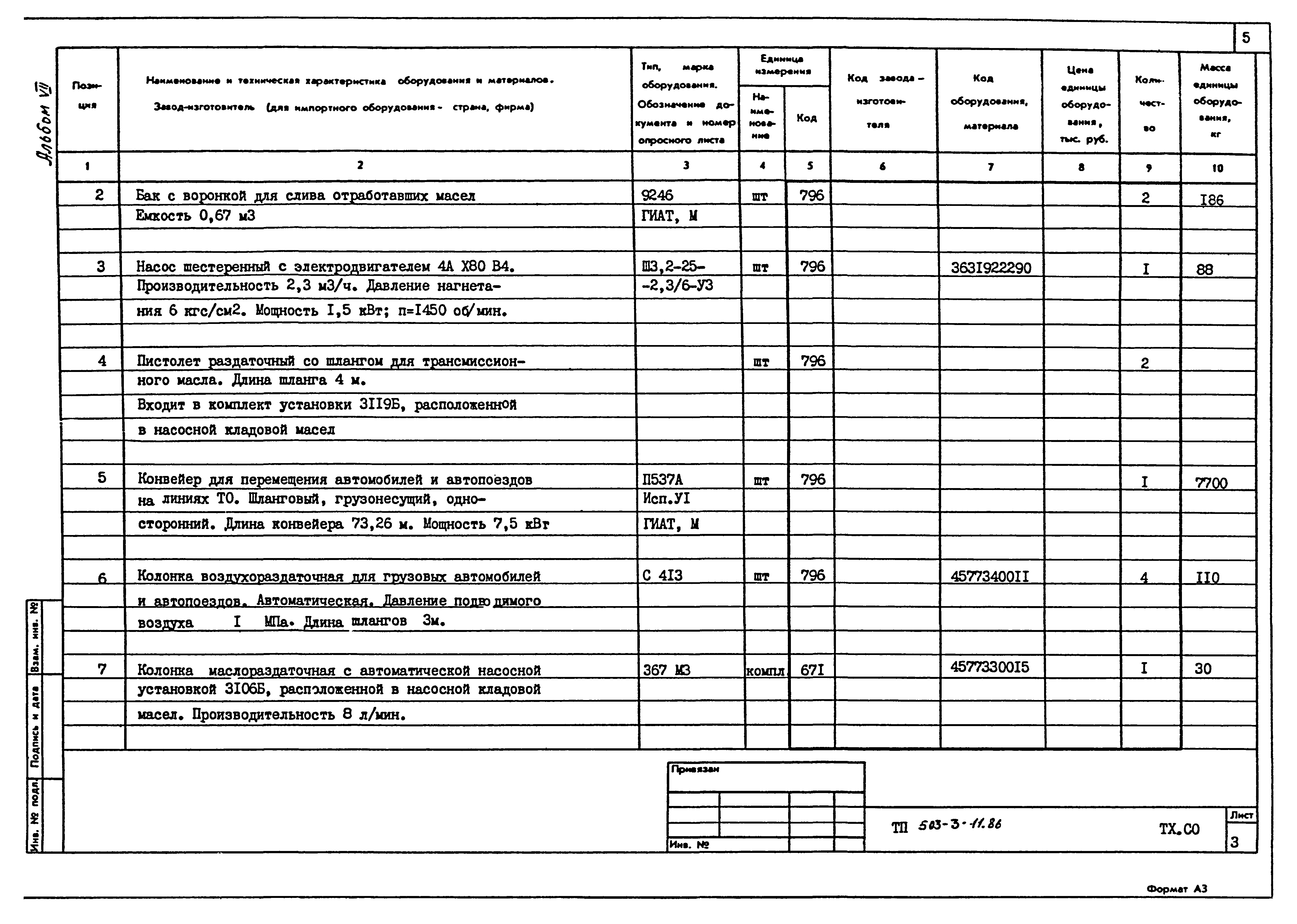 Типовой проект 503-3-11.86