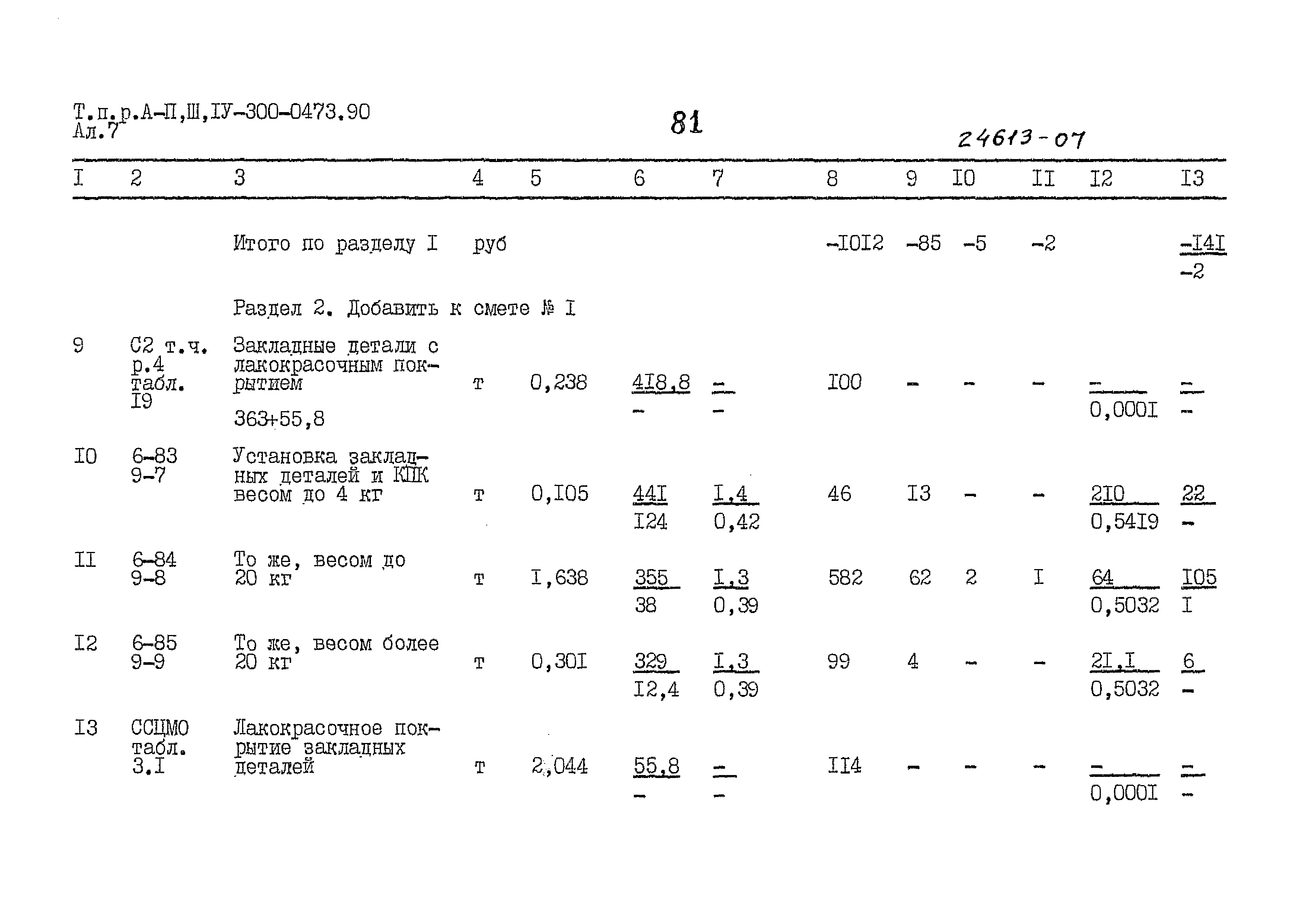 Типовые проектные решения А-II,III,IV-300-0473.90