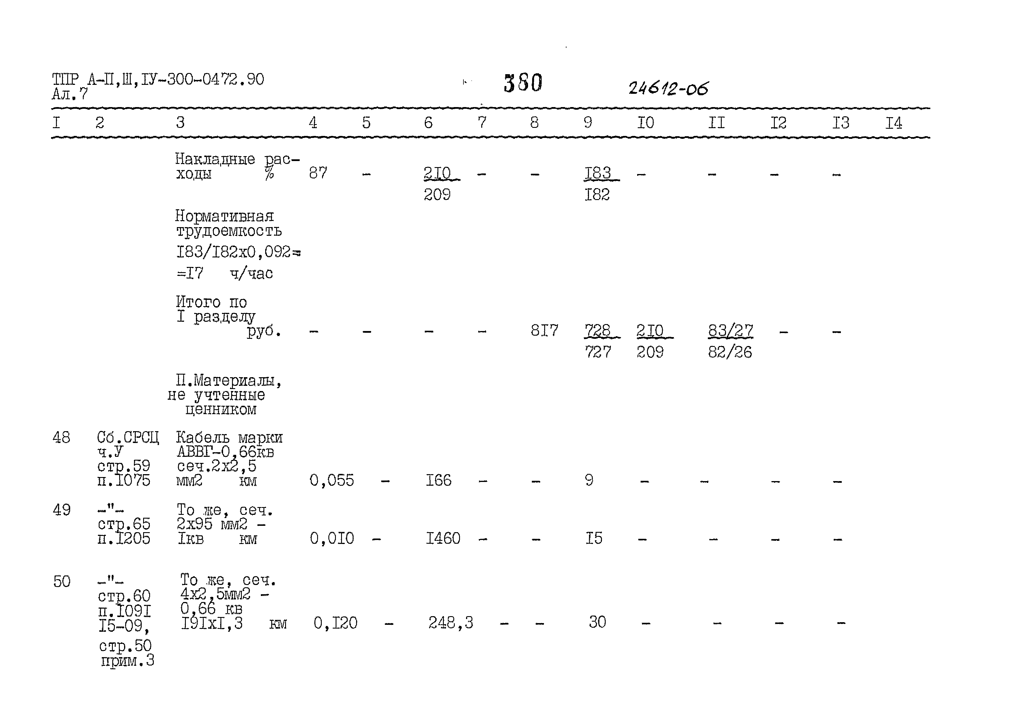 Типовые проектные решения А-II,III,IV-300-0472.90