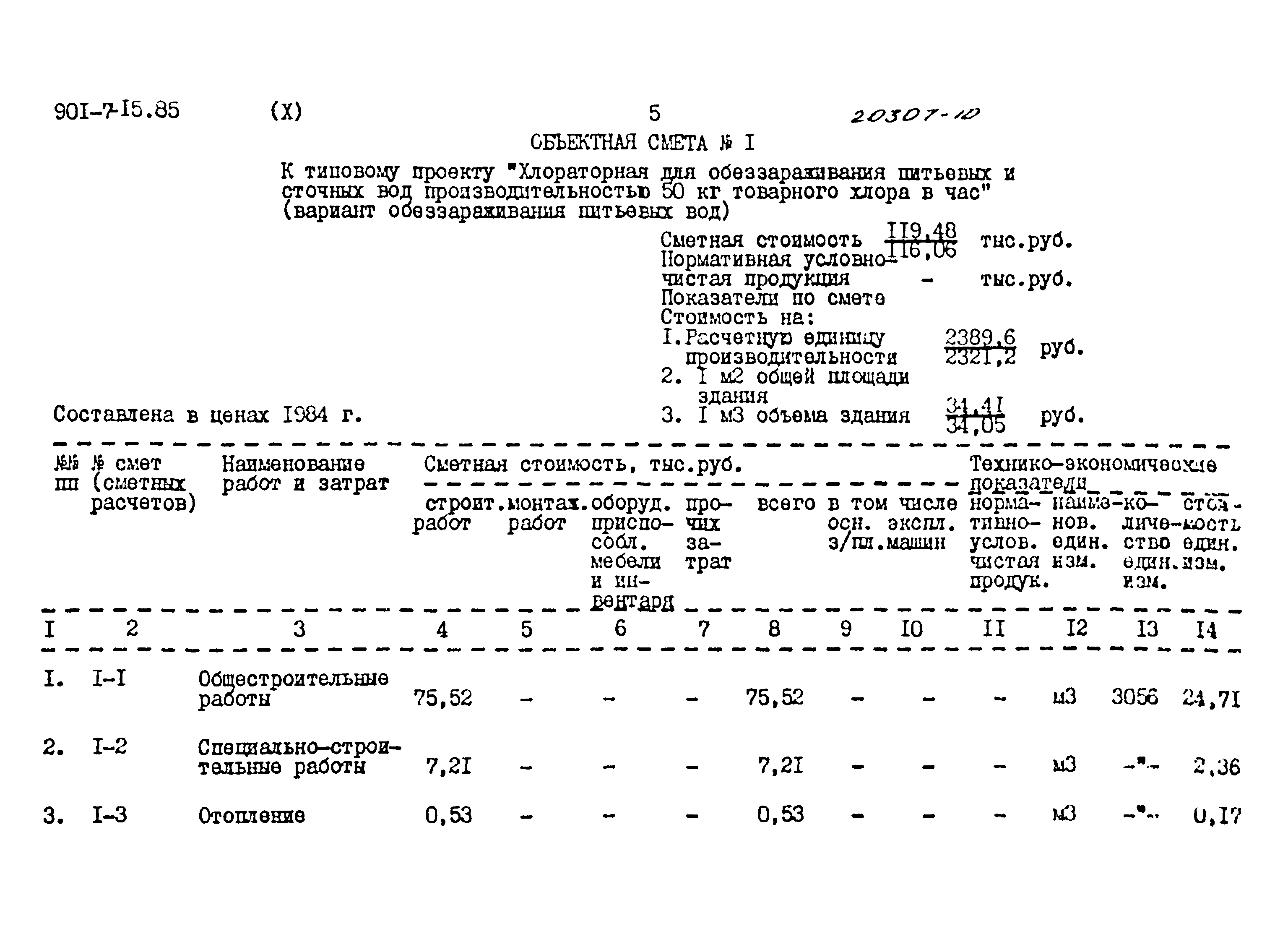 Типовой проект 901-7-15.85