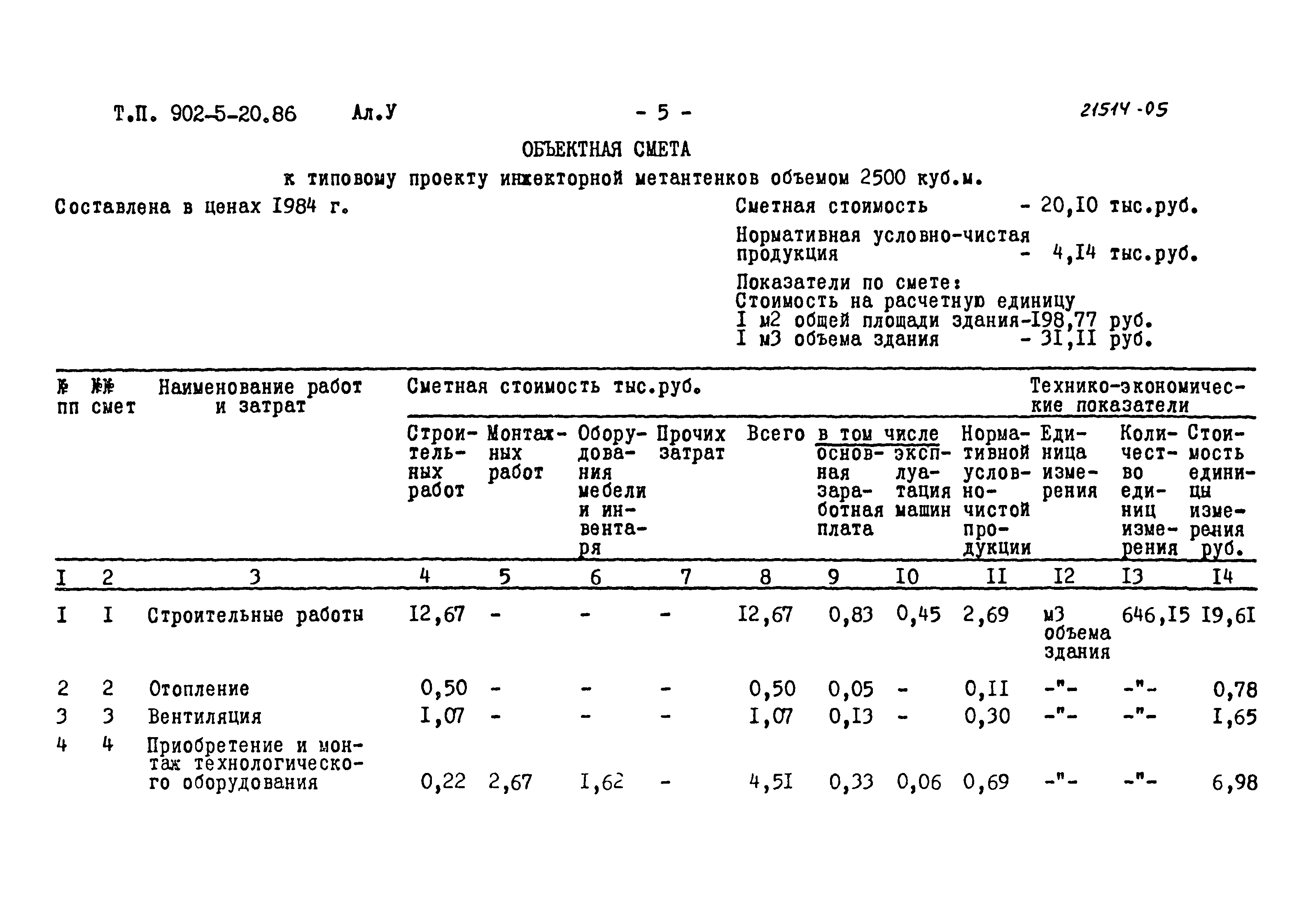 Типовой проект 902-5-20.86