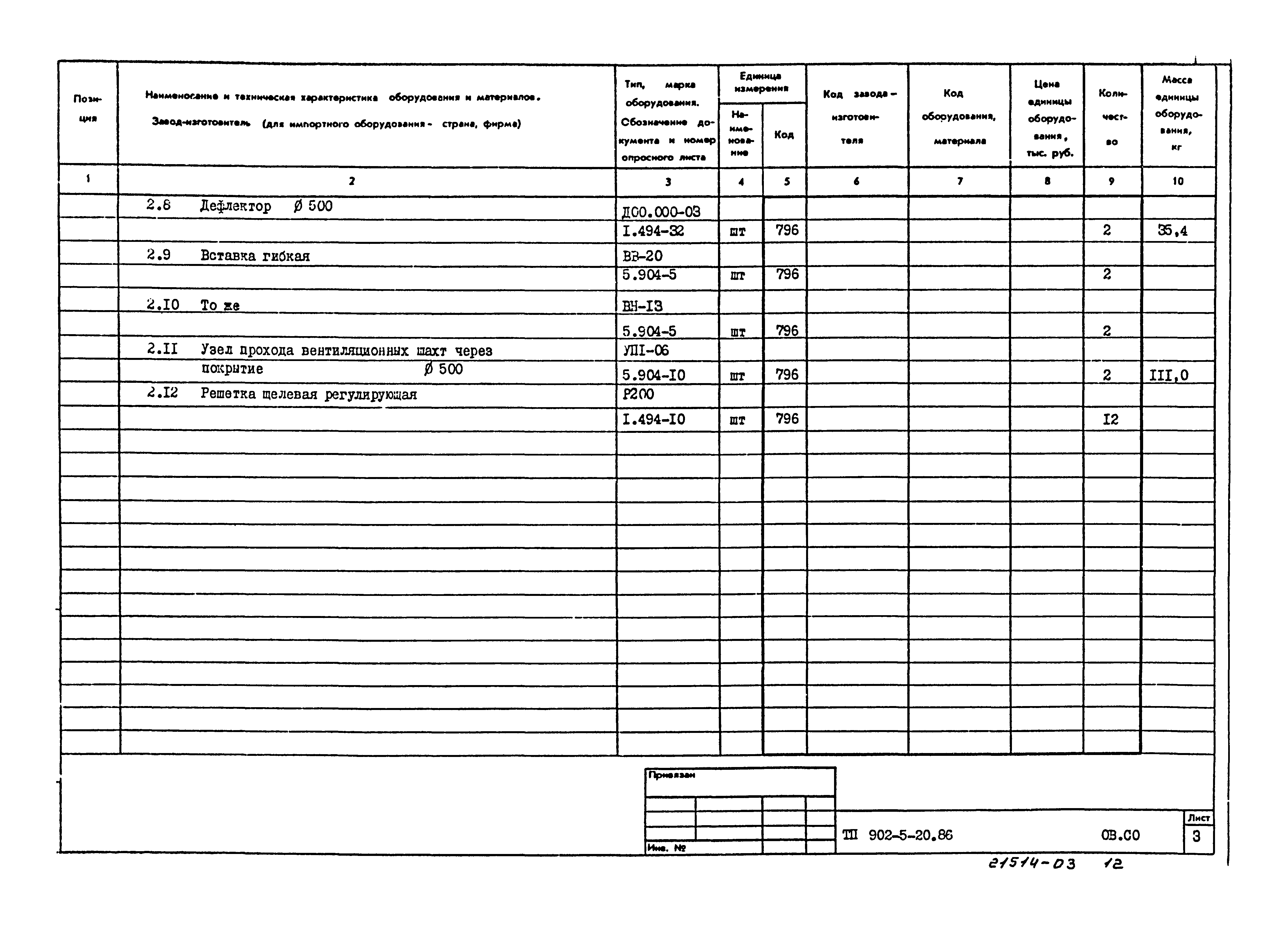 Типовой проект 902-5-20.86