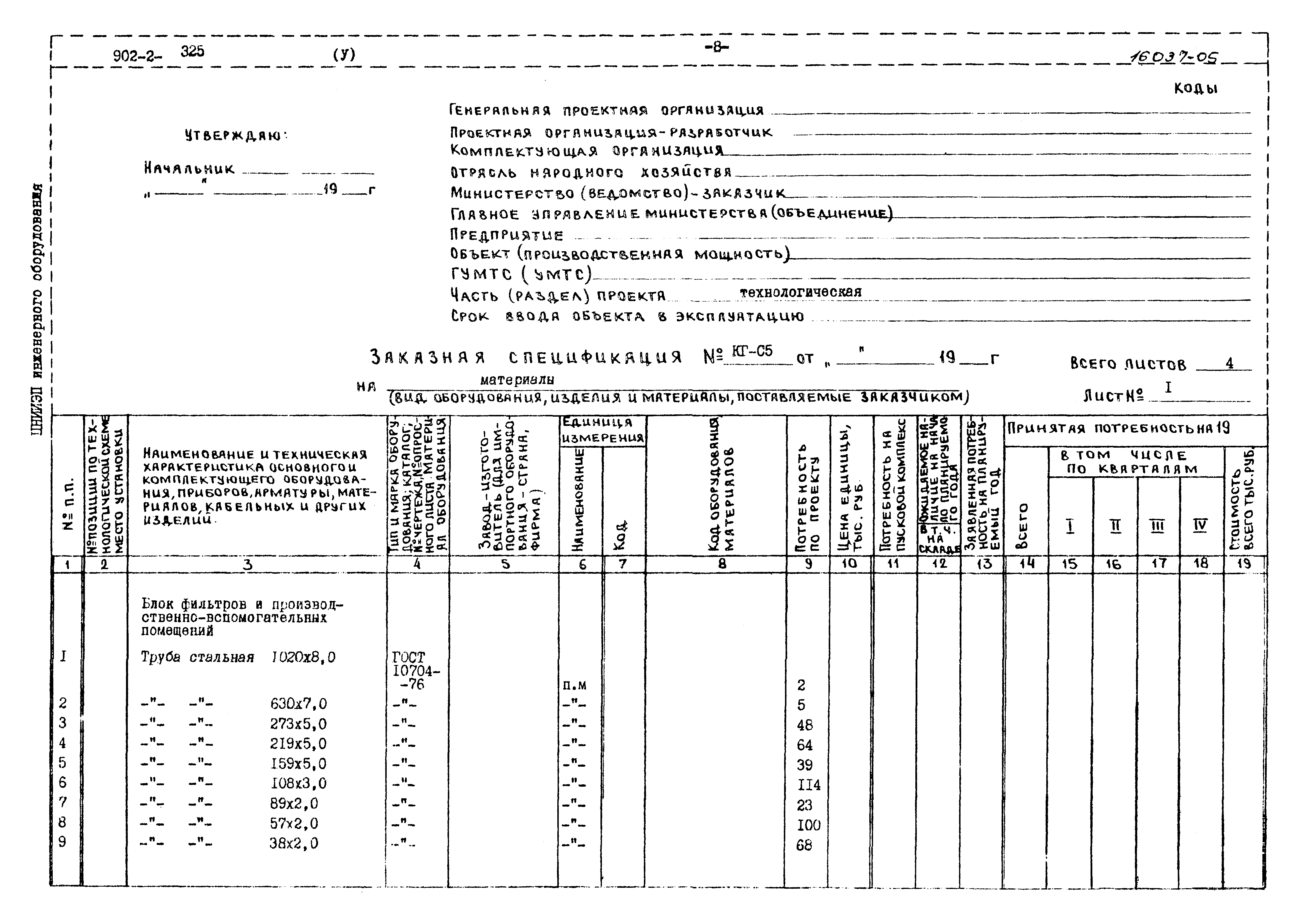 Типовой проект 902-2-325