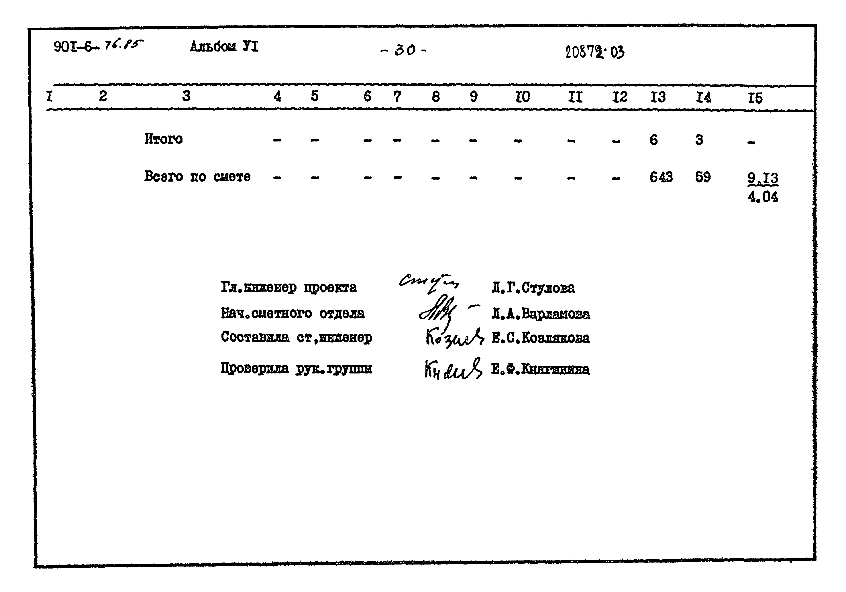 Типовой проект 901-6-76.85