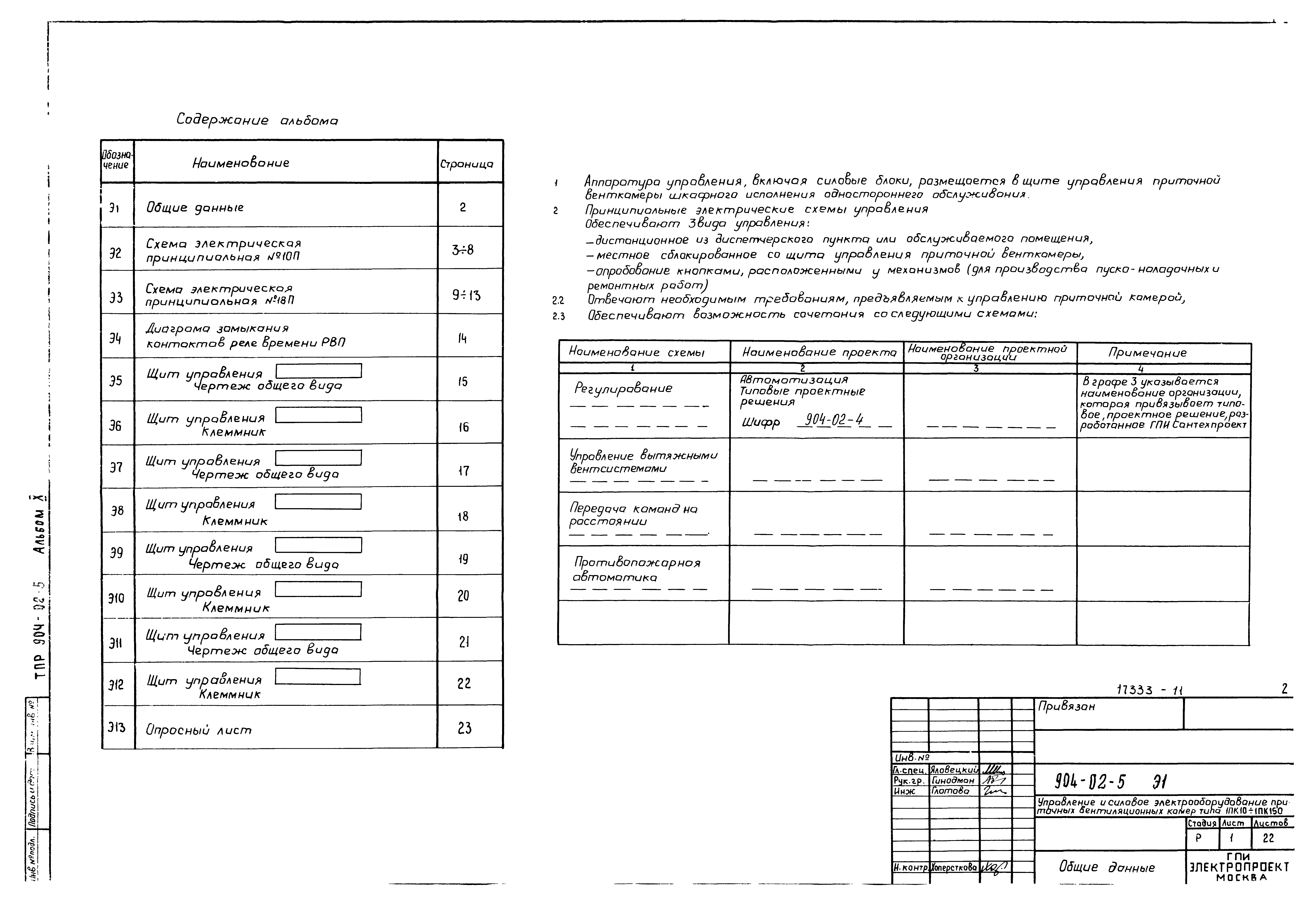 Типовые проектные решения 904-02-5