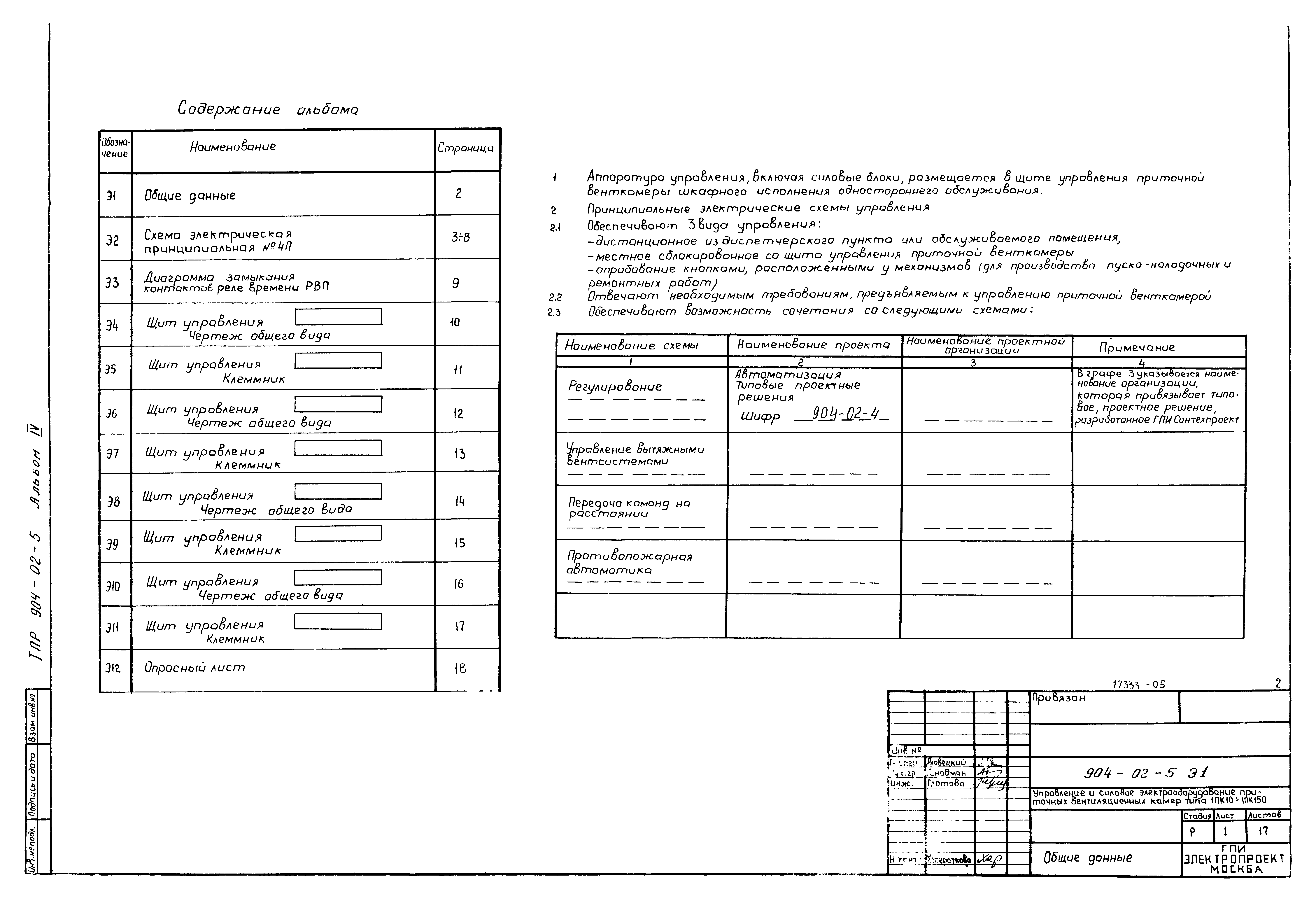 Типовые проектные решения 904-02-5