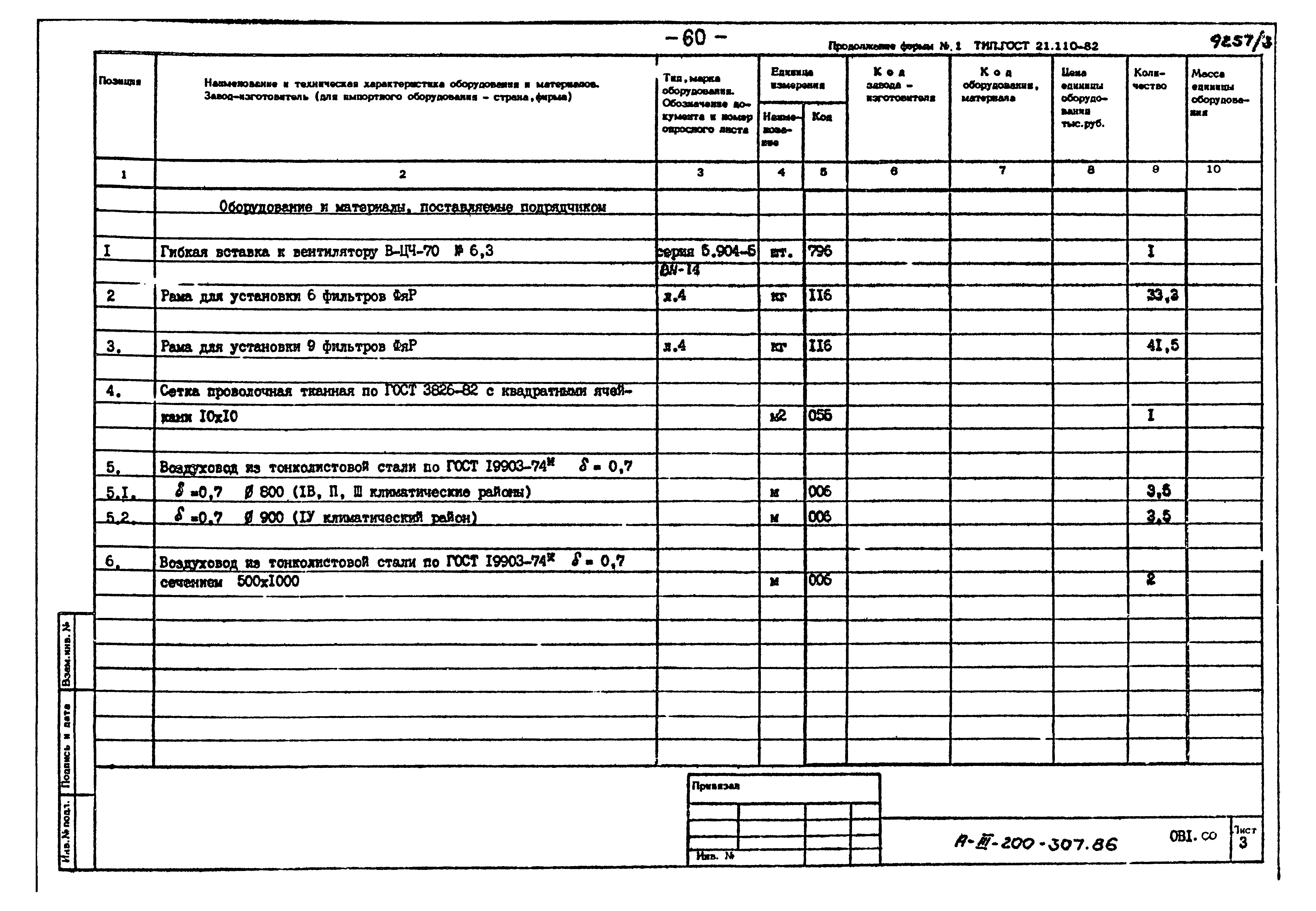 Типовой проект А-III-200-307.86