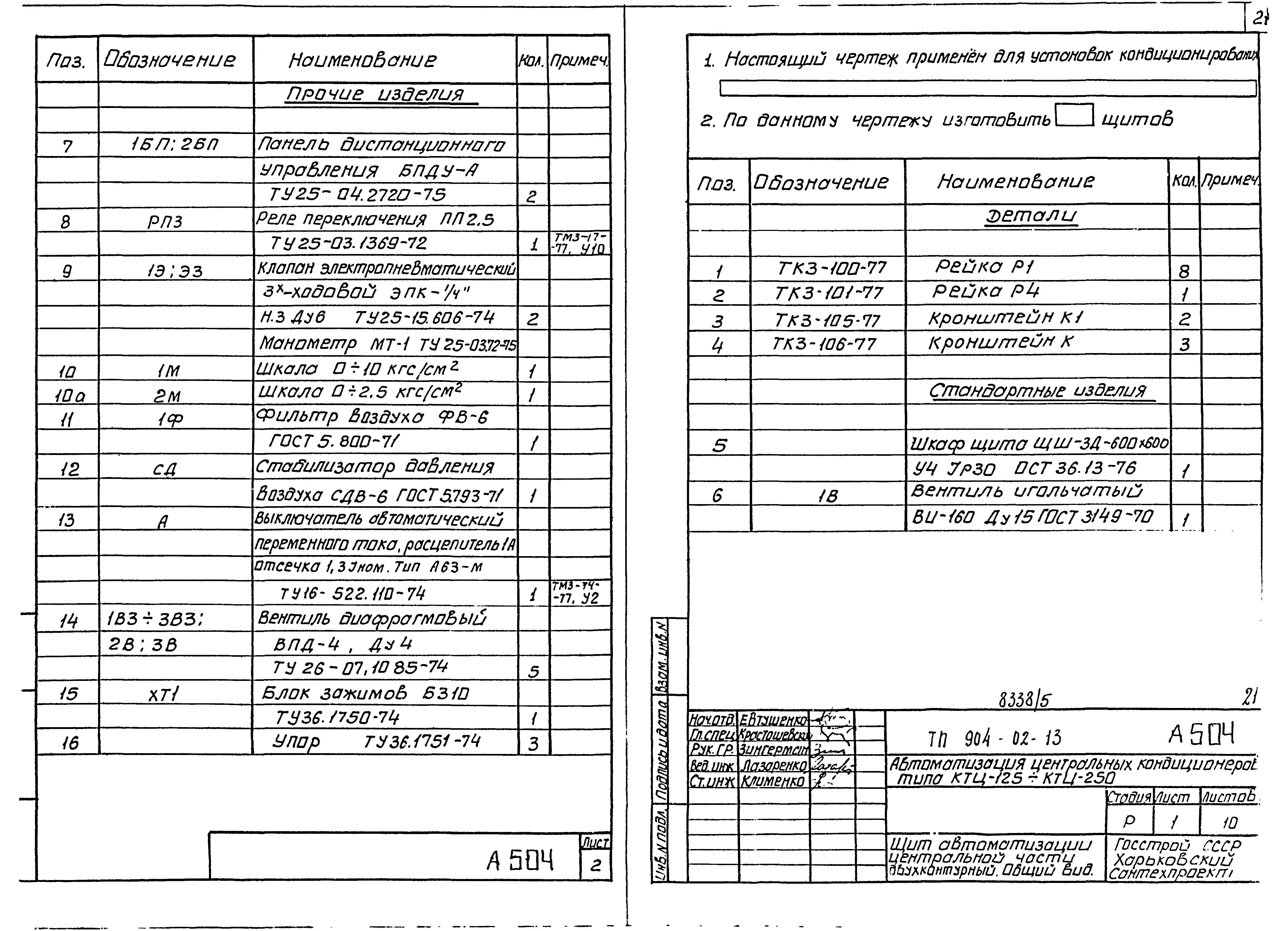 Типовые проектные решения 904-02-13