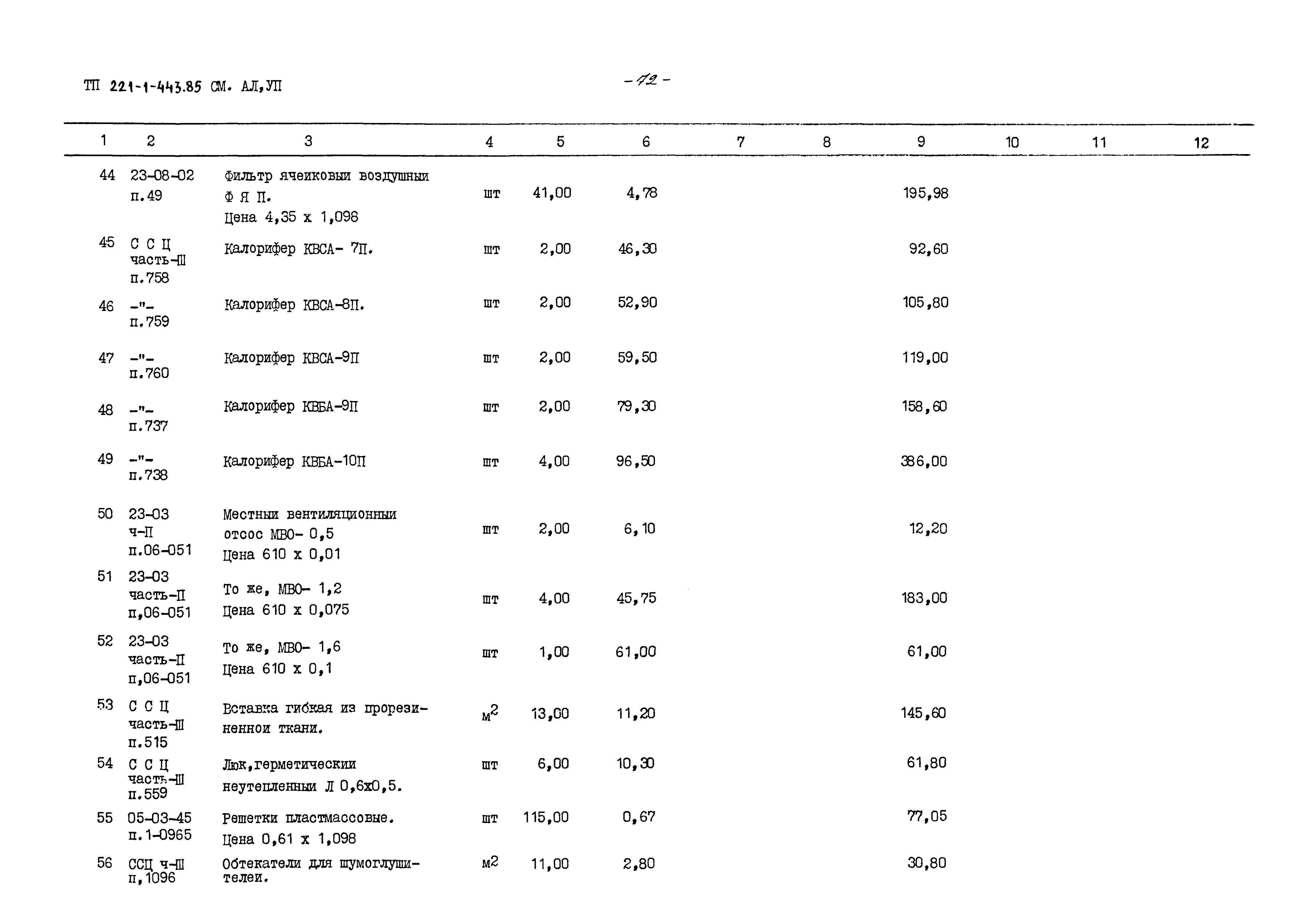 Типовой проект 221-1-443.85