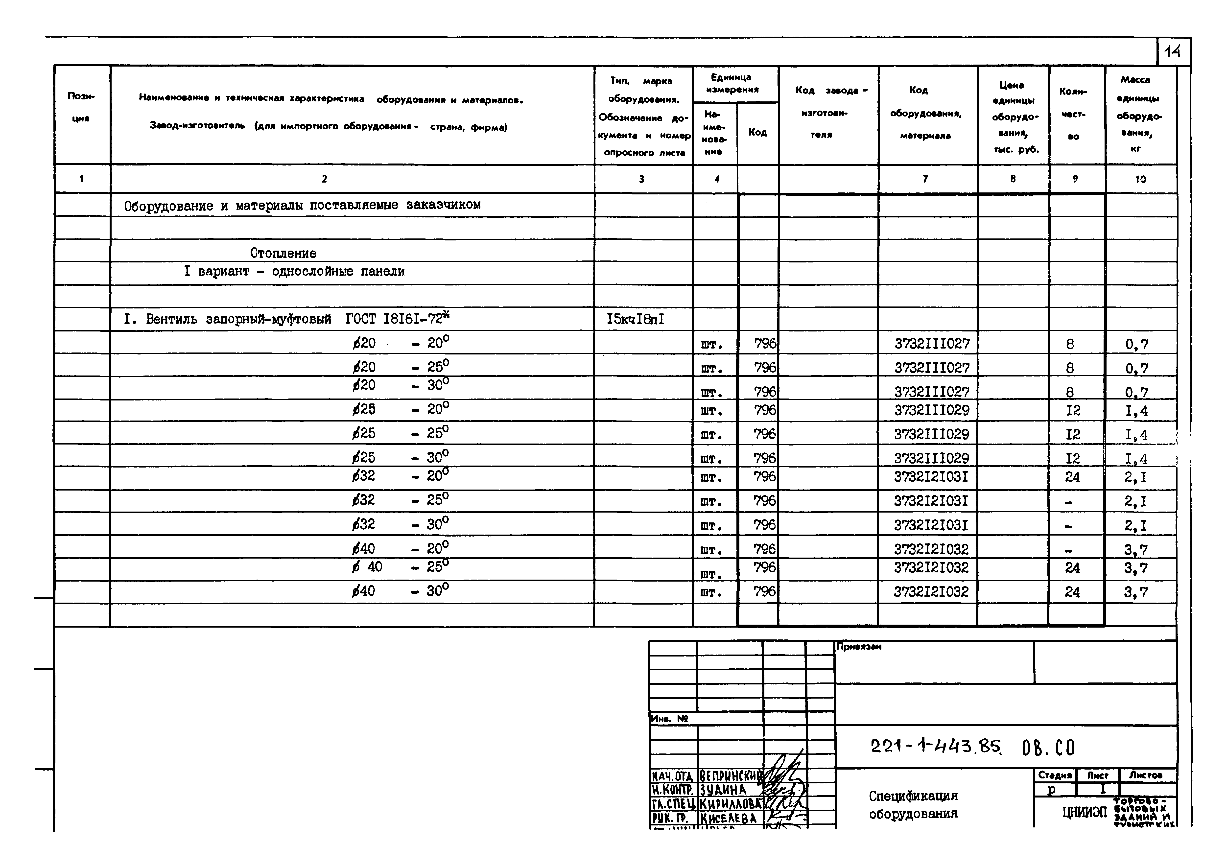 Типовой проект 221-1-443.85