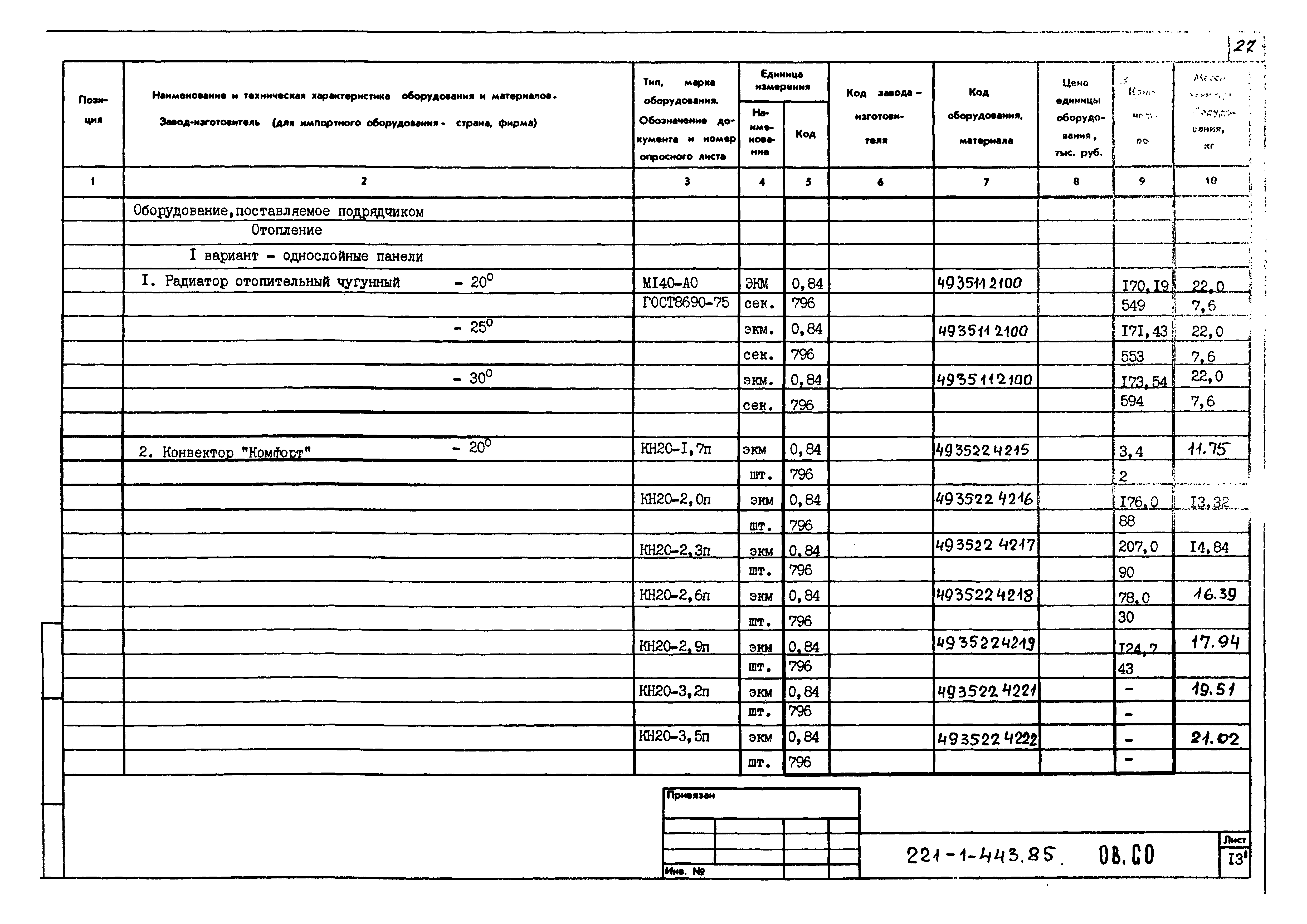 Типовой проект 221-1-443.85