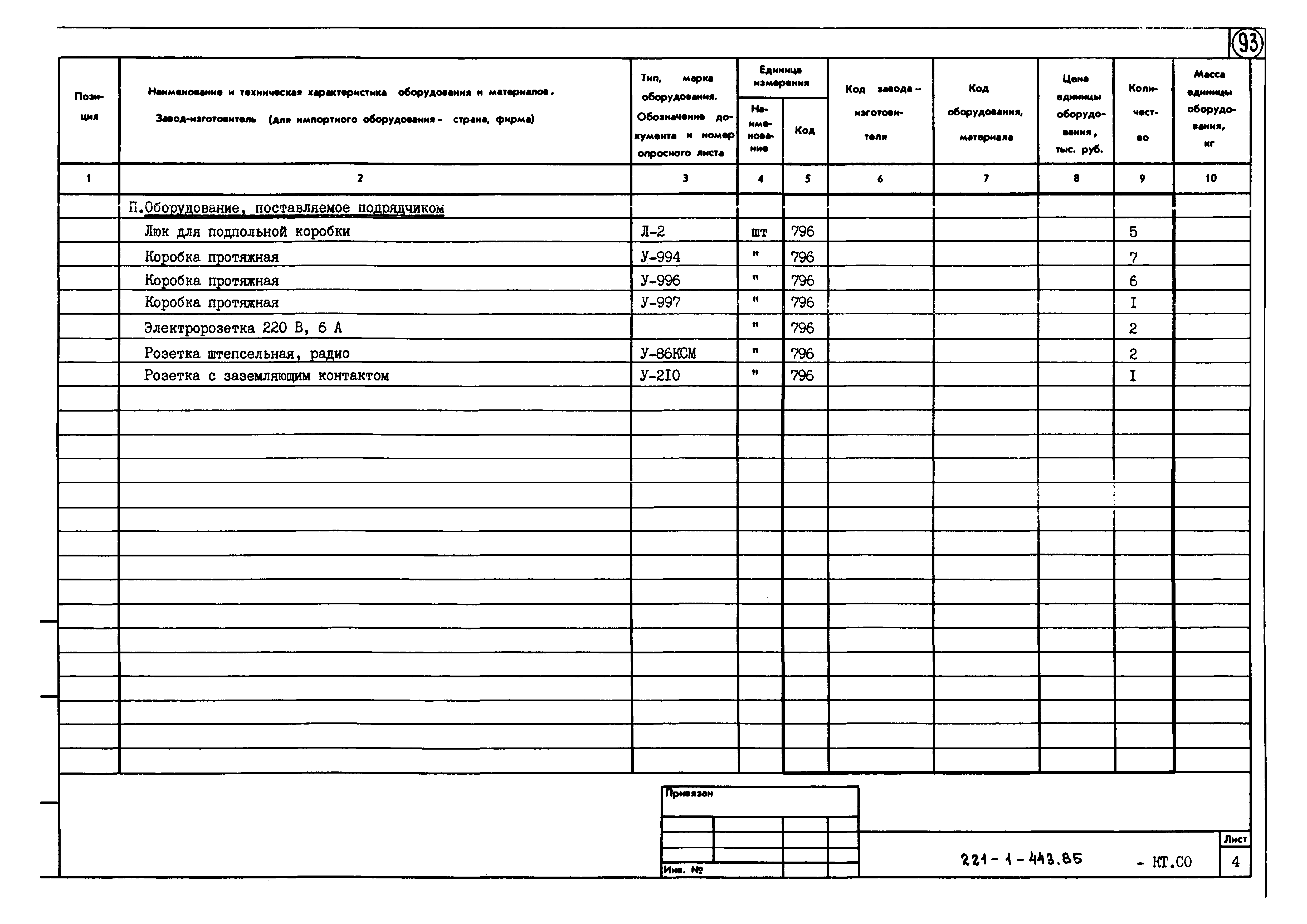 Типовой проект 221-1-443.85