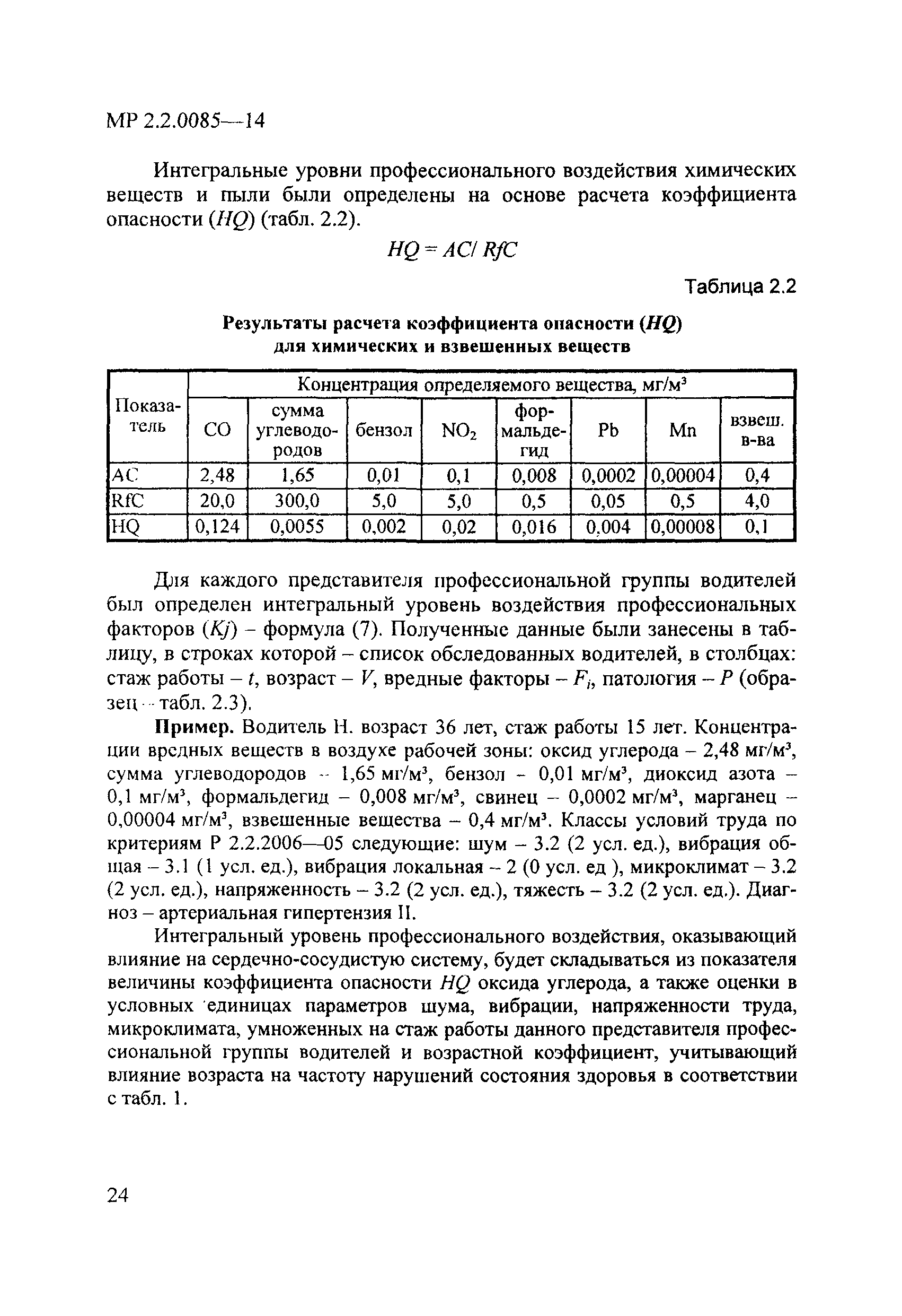 МР 2.2.0085-14