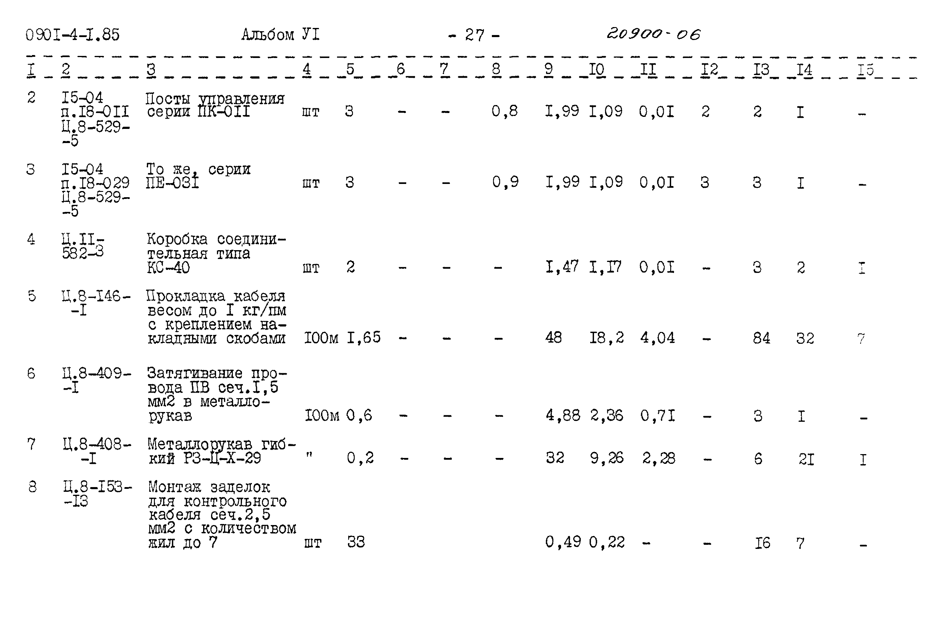 Типовой проект 0901-4-1.85