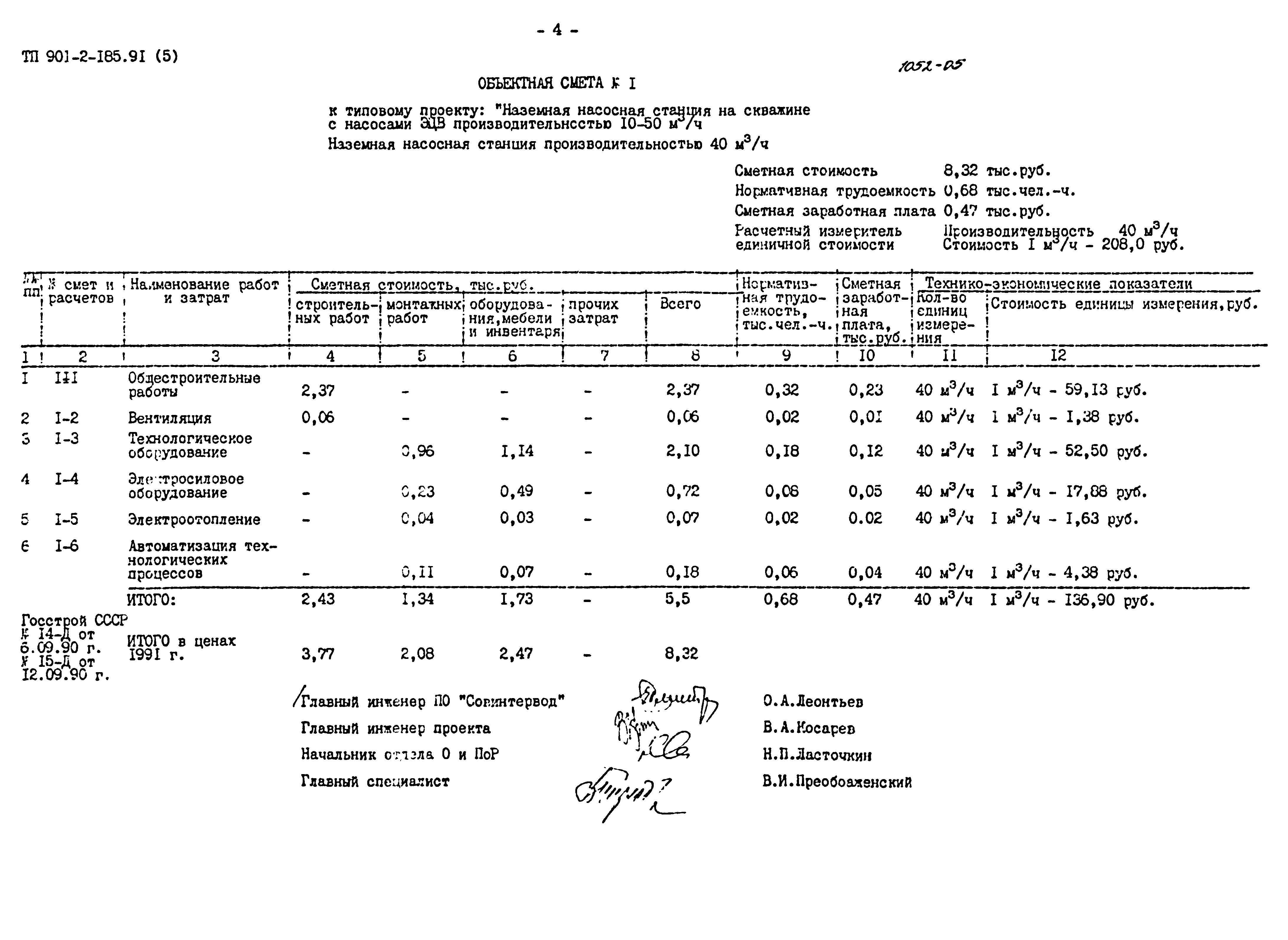 Типовой проект 901-2-185.91