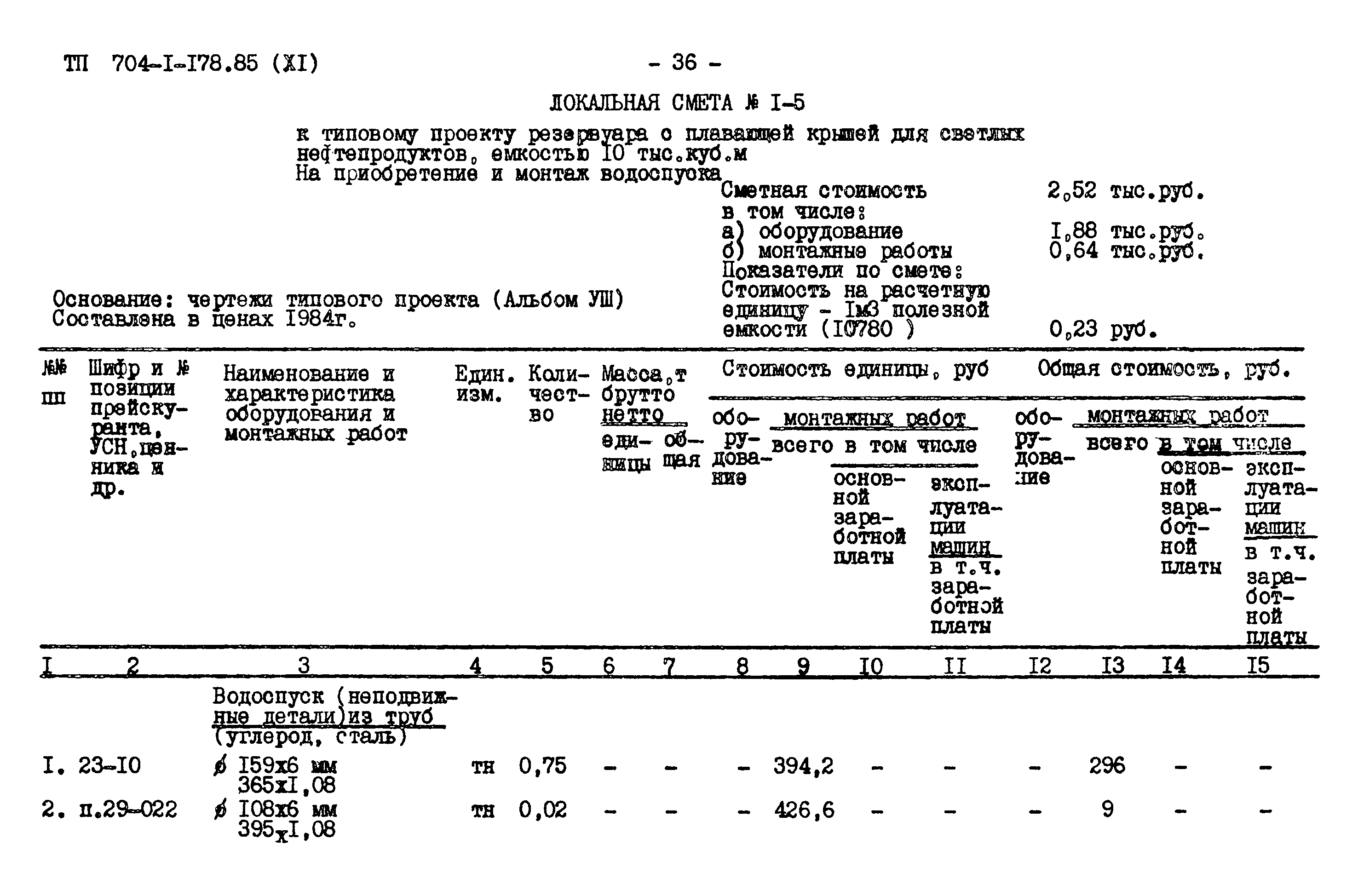 Типовой проект 704-1-178.85