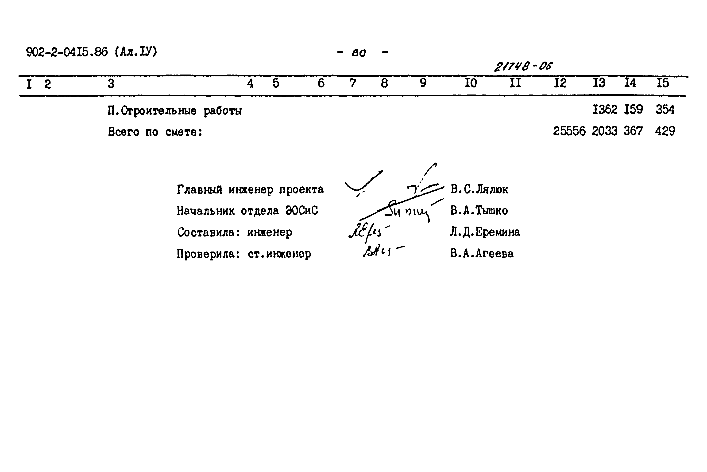 Типовые проектные решения 902-2-0415.86